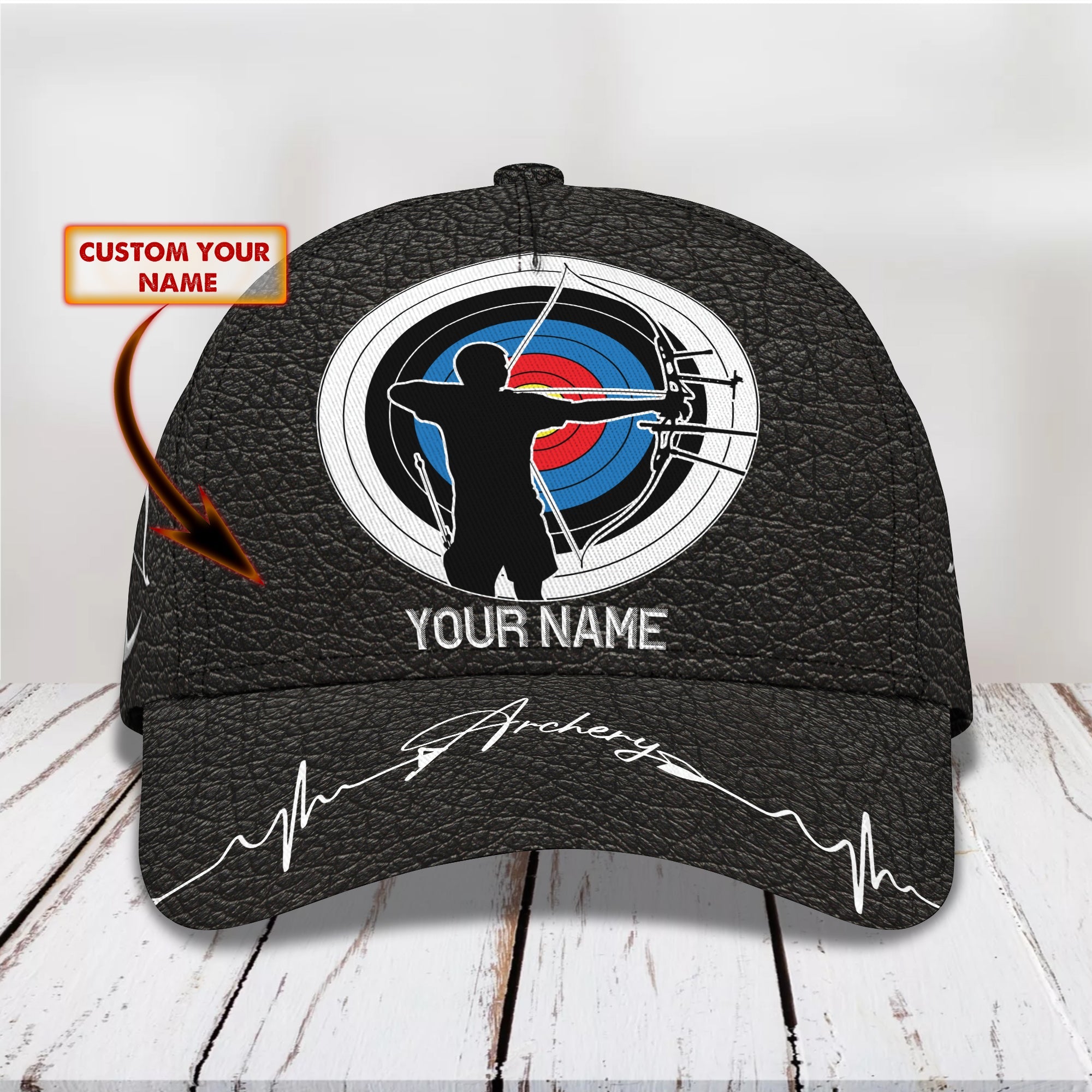 Custom Classic Archery Cap - Personalized Name Trucker Hats Custom Hats Gifts For Men & Women
