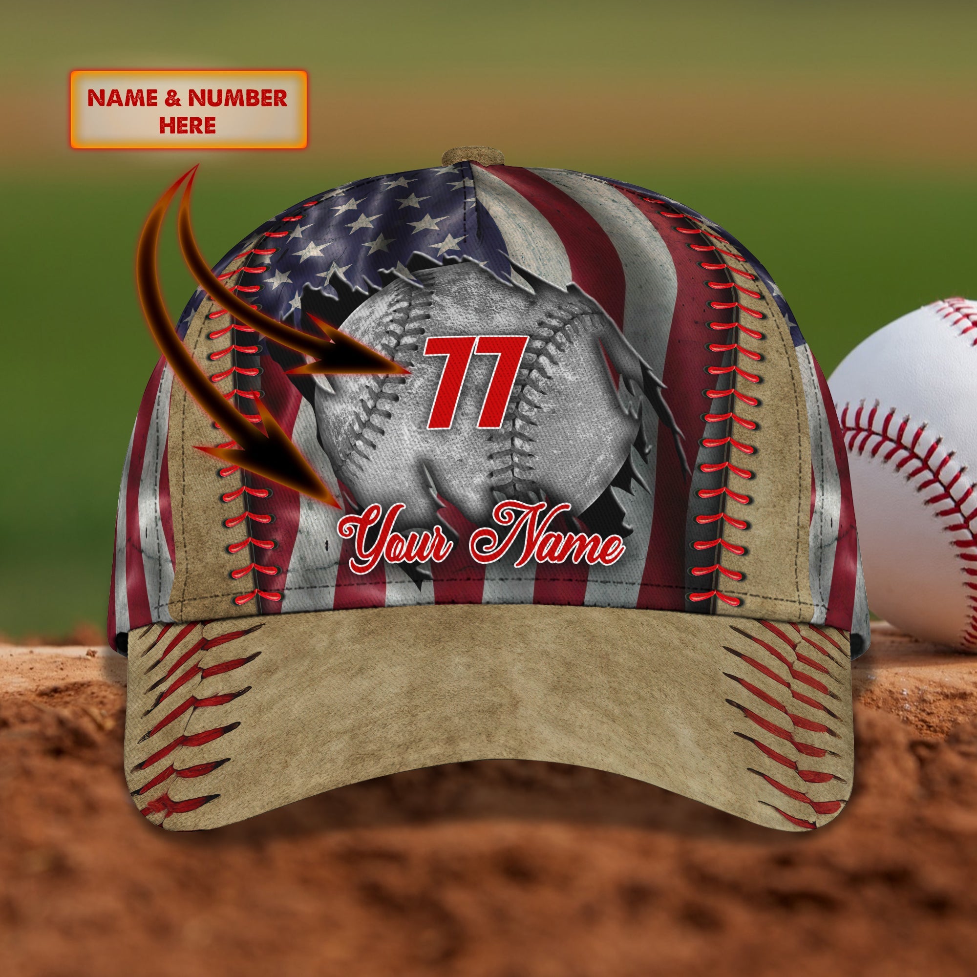 Custom Classic Baseball Cap - Personalized Name Trucker Hats Custom Hats Gifts For Men & Women