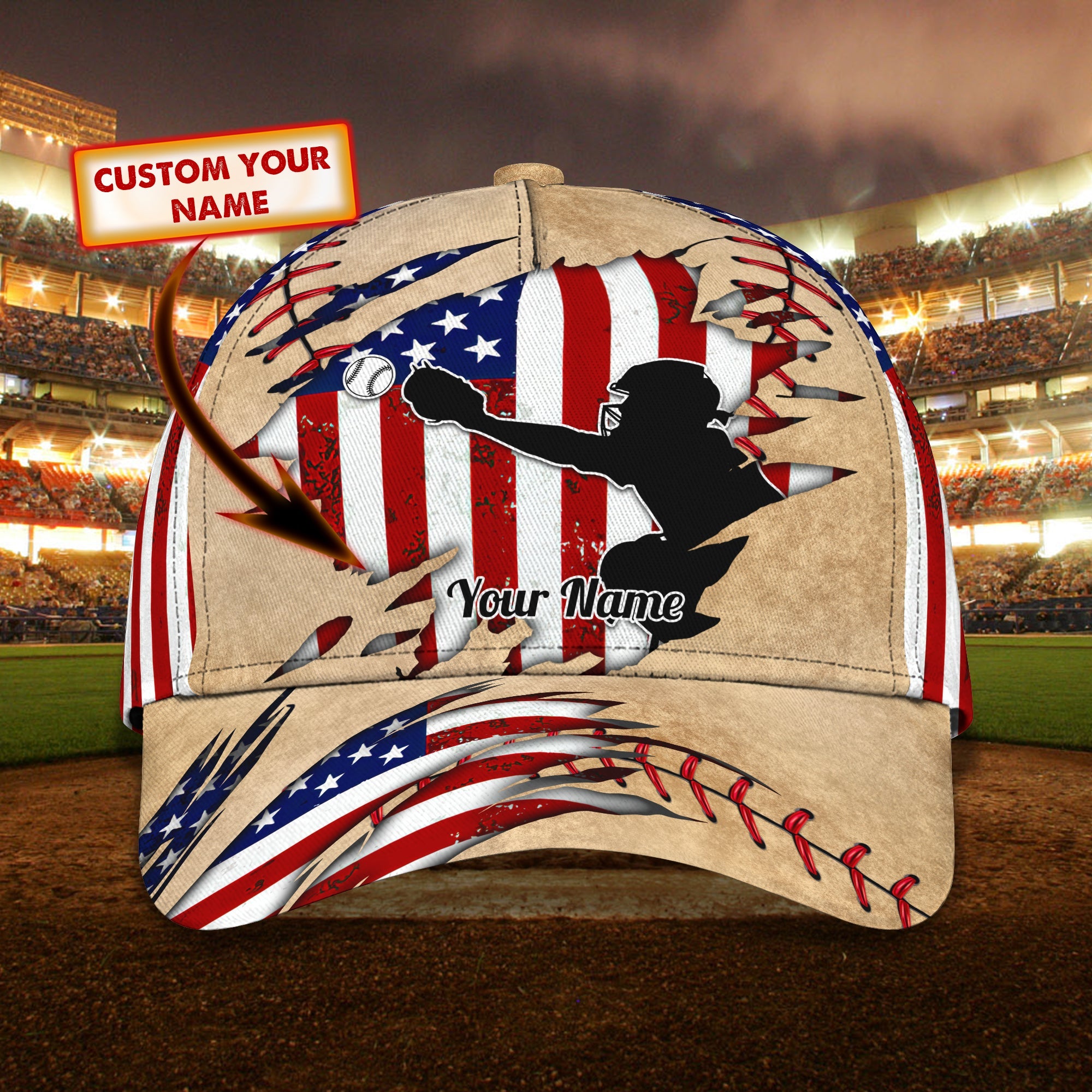 Custom Classic Baseball Catcher Cap - Personalized Name Option Trucker Hats Custom Hats Gifts For Men & Women