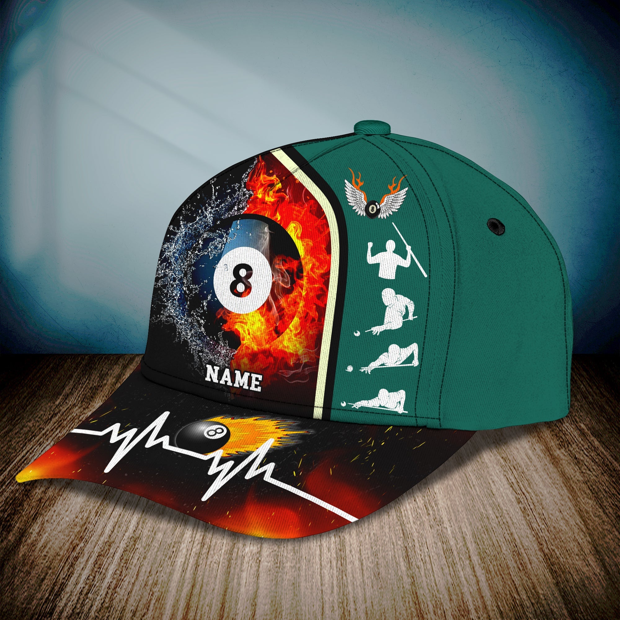Custom Classic Billiard Ball Personalized Name Cap Trucker Hats Custom Hats Gifts For Men & Women
