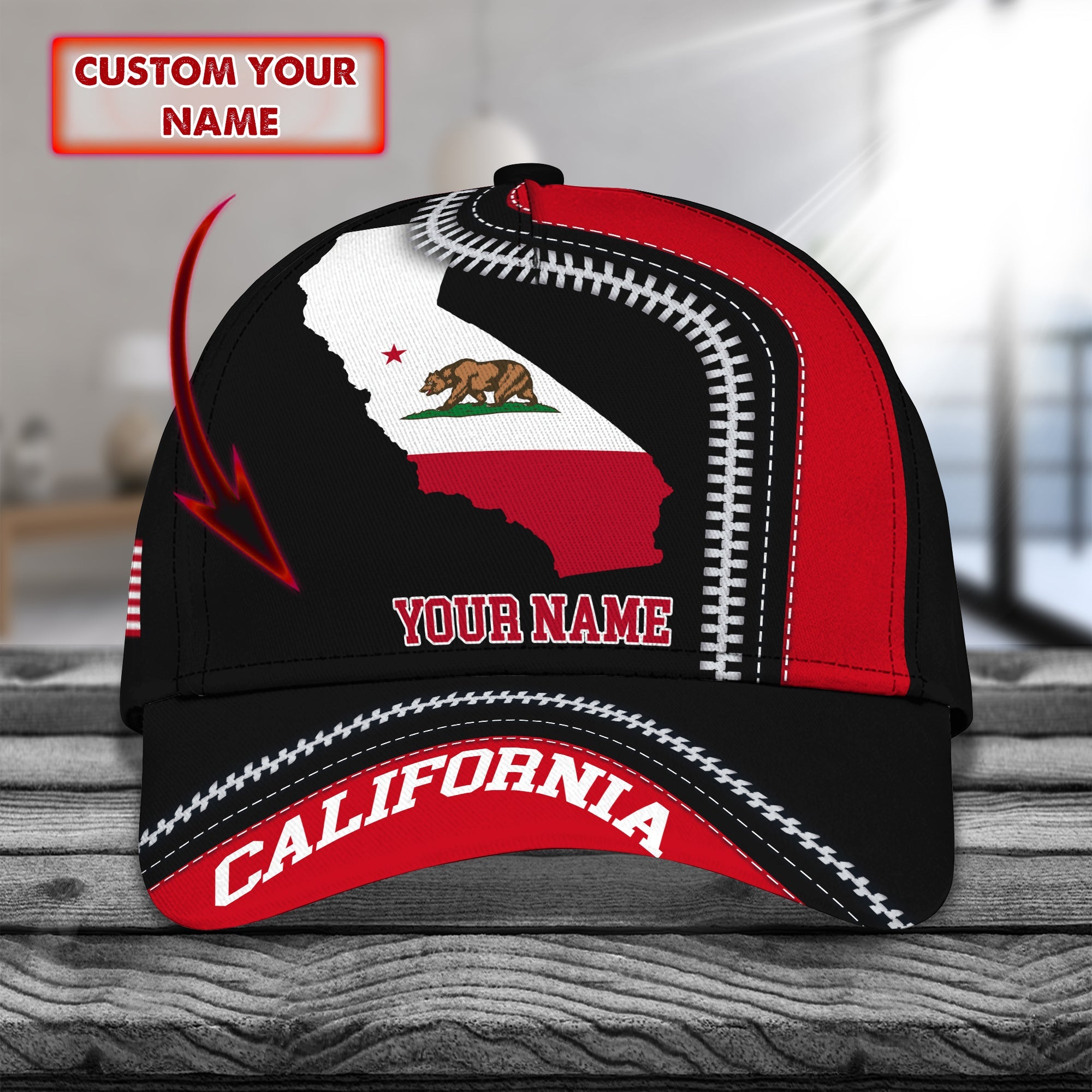 Custom Classic Cap California Hat Personalized Name Cap Trucker Hats Custom Hats Gifts For Men & Women
