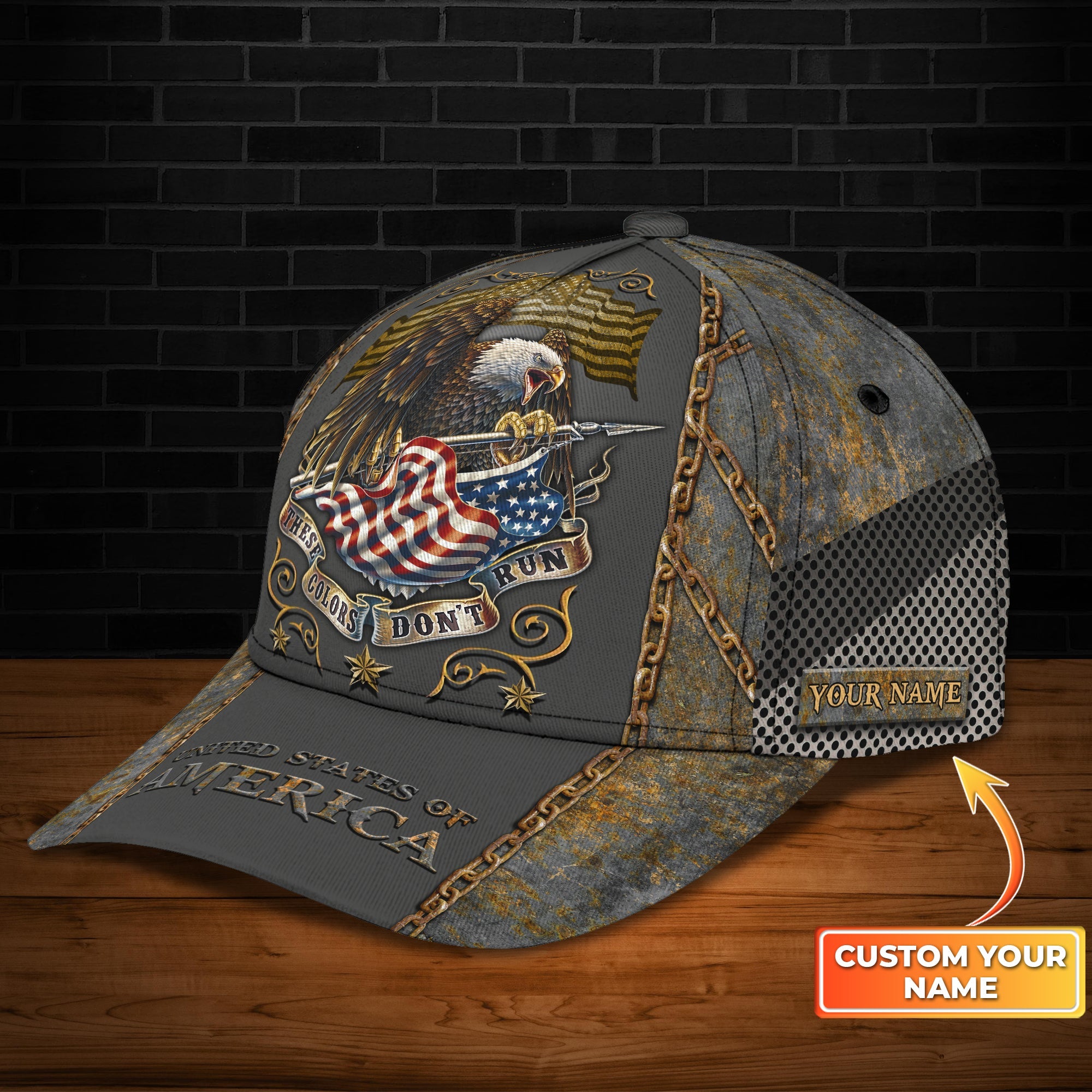Custom Classic Cap Eagle - Personalized United States Of America Gift Trucker Hats Custom Hats Gifts For Men & Women