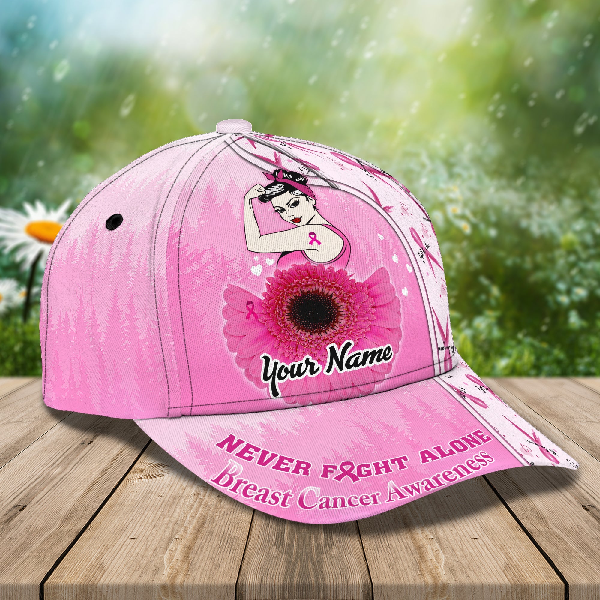 Custom Classic Cap For Breast Cancer Awareness - Personalized Gift For Breast Cancer Warriors Trucker Hats Custom Hats Gifts For Men & Women