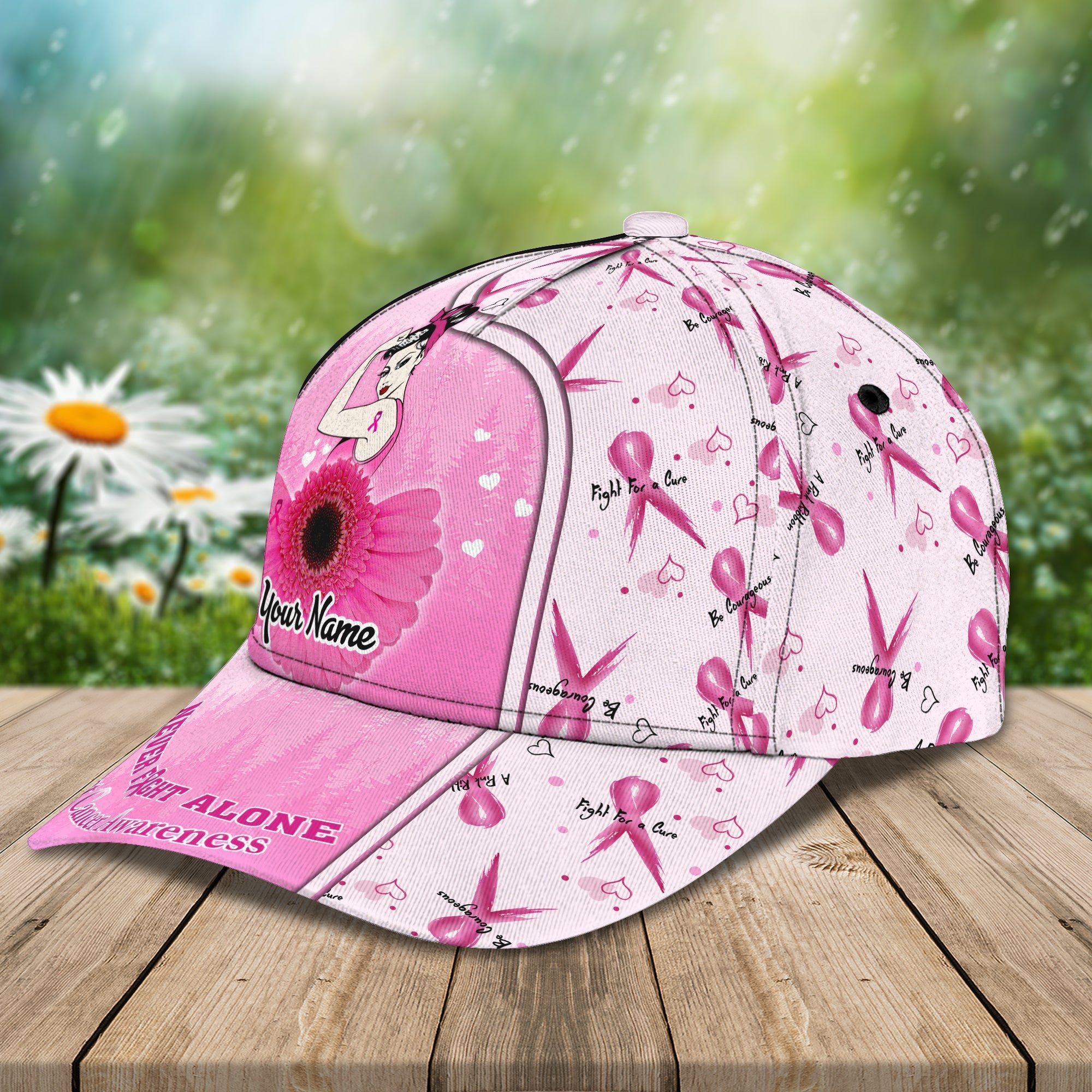 Custom Classic Cap For Breast Cancer Awareness - Personalized Gift For Breast Cancer Warriors Trucker Hats Custom Hats Gifts For Men & Women
