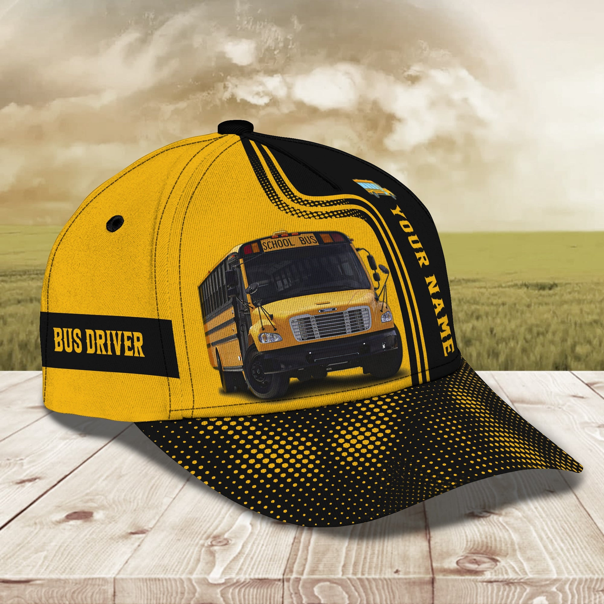 Custom Classic Cap - Personalized Bus Driver Name Cap Trucker Hats Custom Hats Gifts For Men & Women