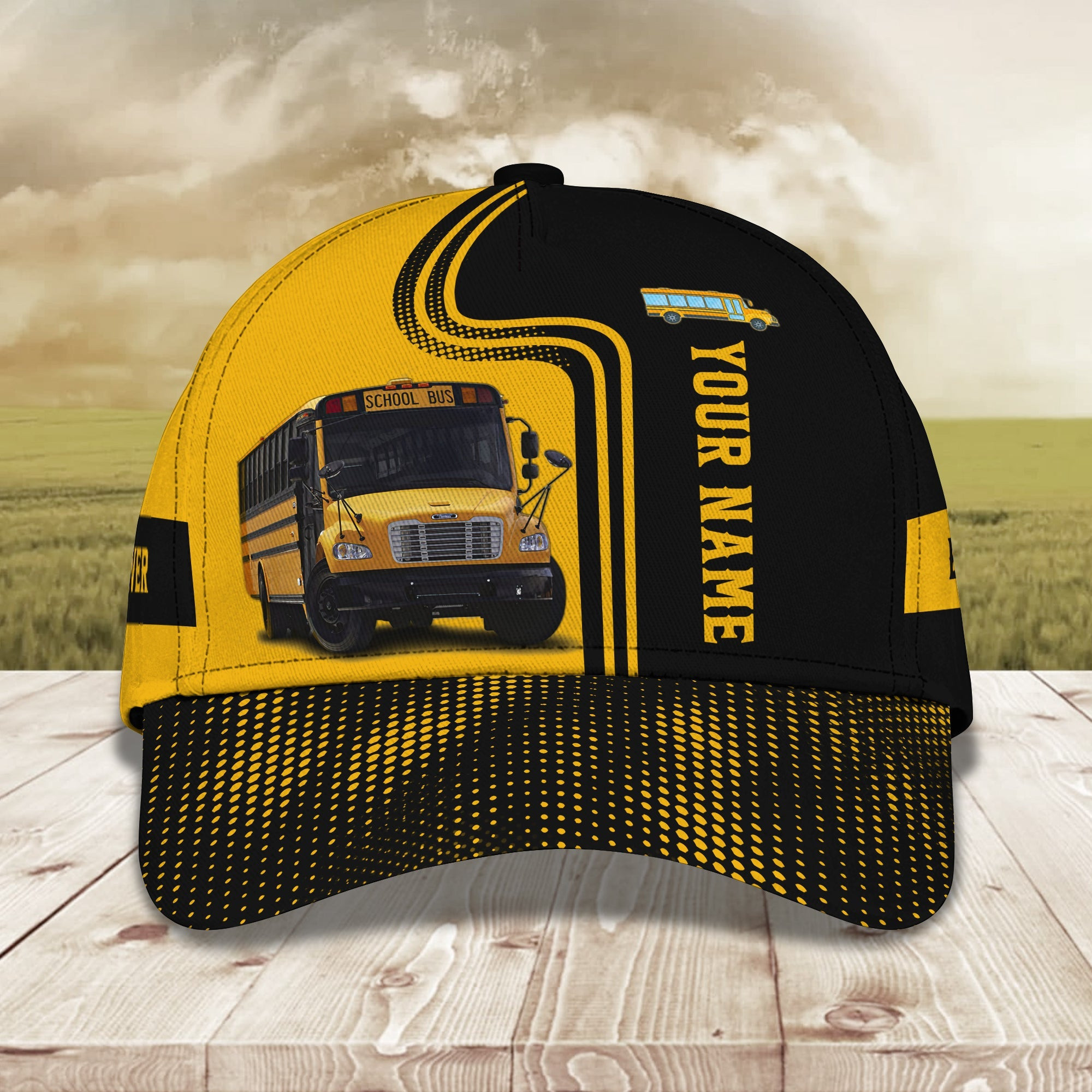 Custom Classic Cap - Personalized Bus Driver Name Cap Trucker Hats Custom Hats Gifts For Men & Women