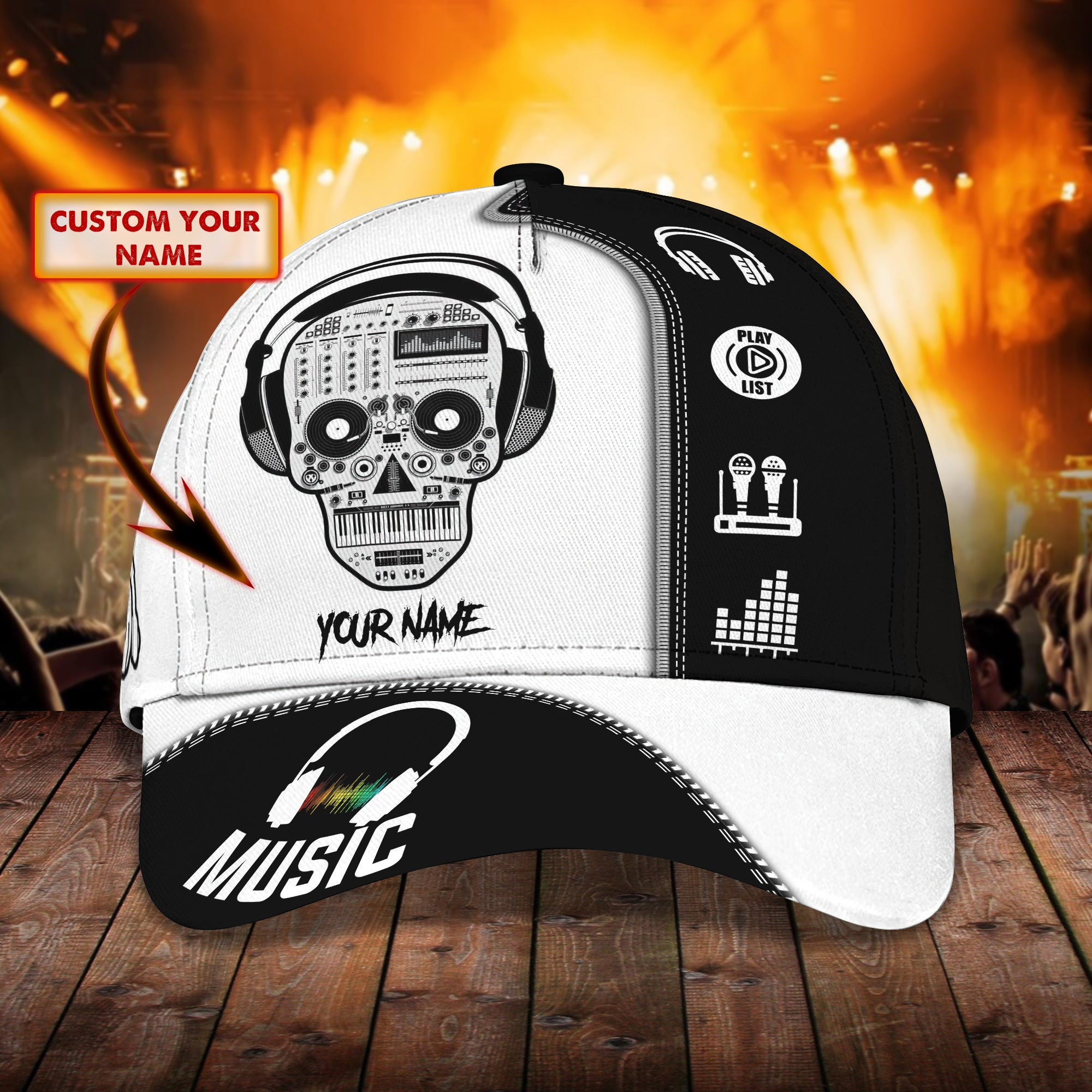 Custom Classic Cap - Personalized Dj Name Cap Trucker Hats Custom Hats Gifts For Men & Women