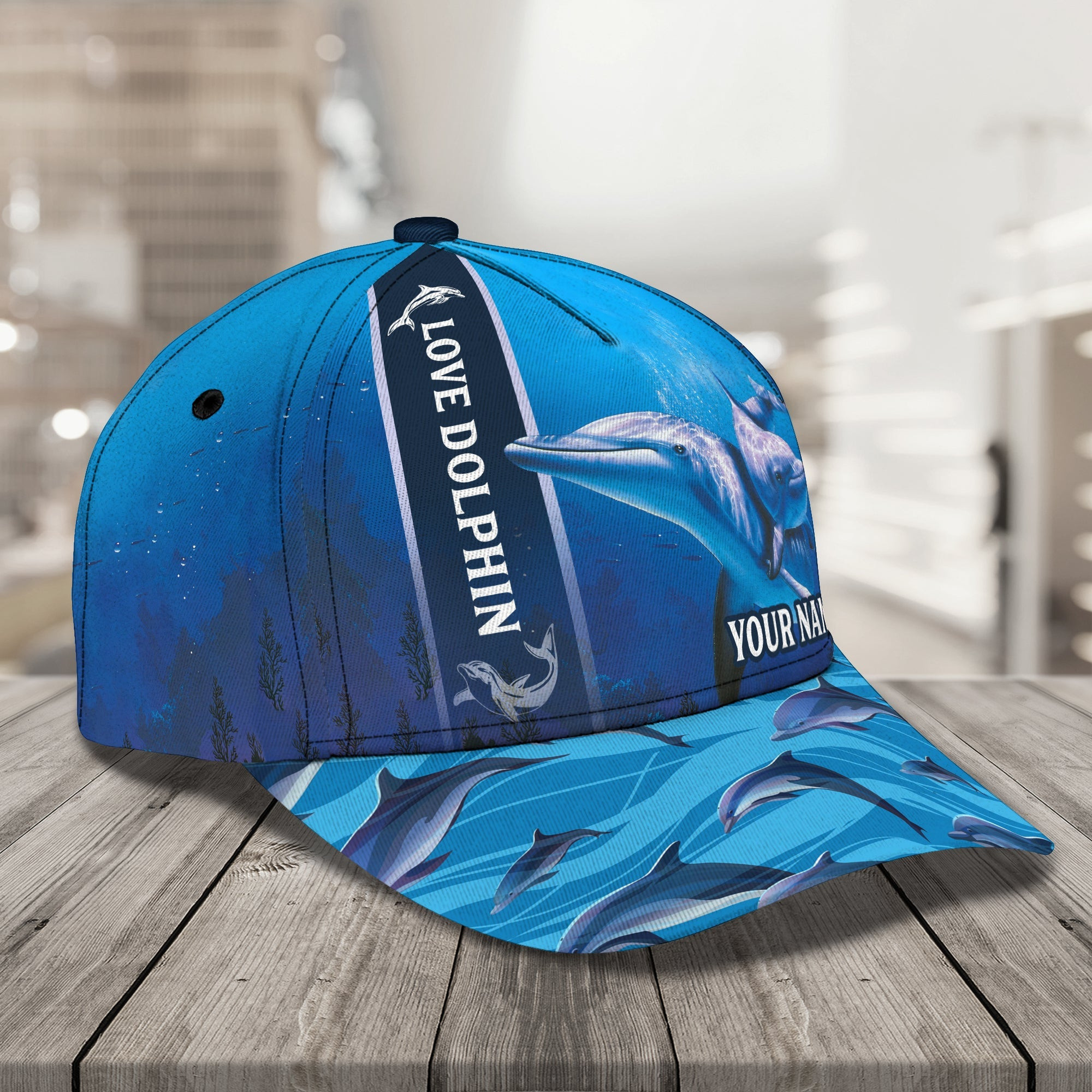 Custom Classic Cap - Personalized Dolphin Design Trucker Hats Custom Hats Gifts For Men & Women