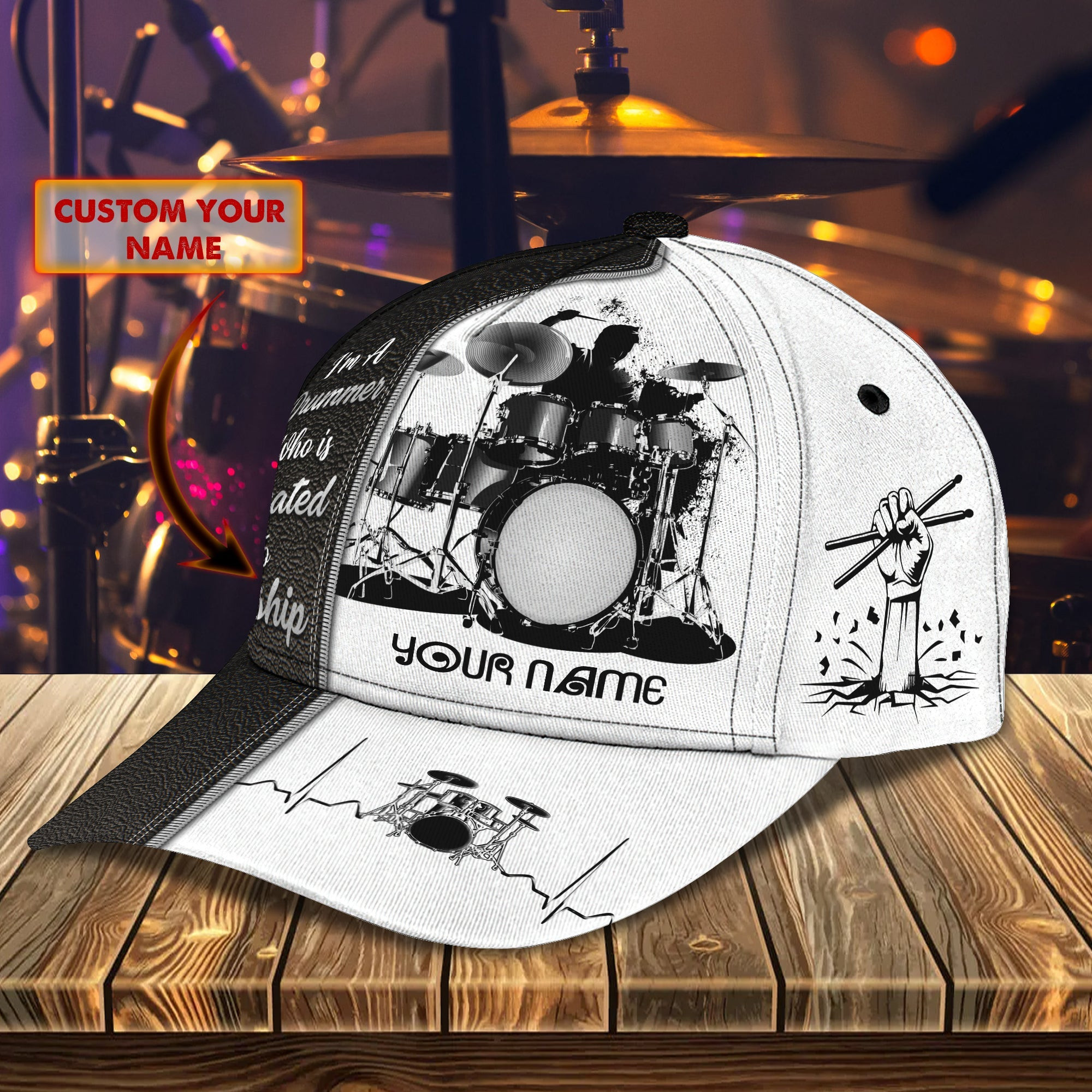 Custom Classic Cap - Personalized Drum Cap Trucker Hats Custom Hats Gifts For Men & Women