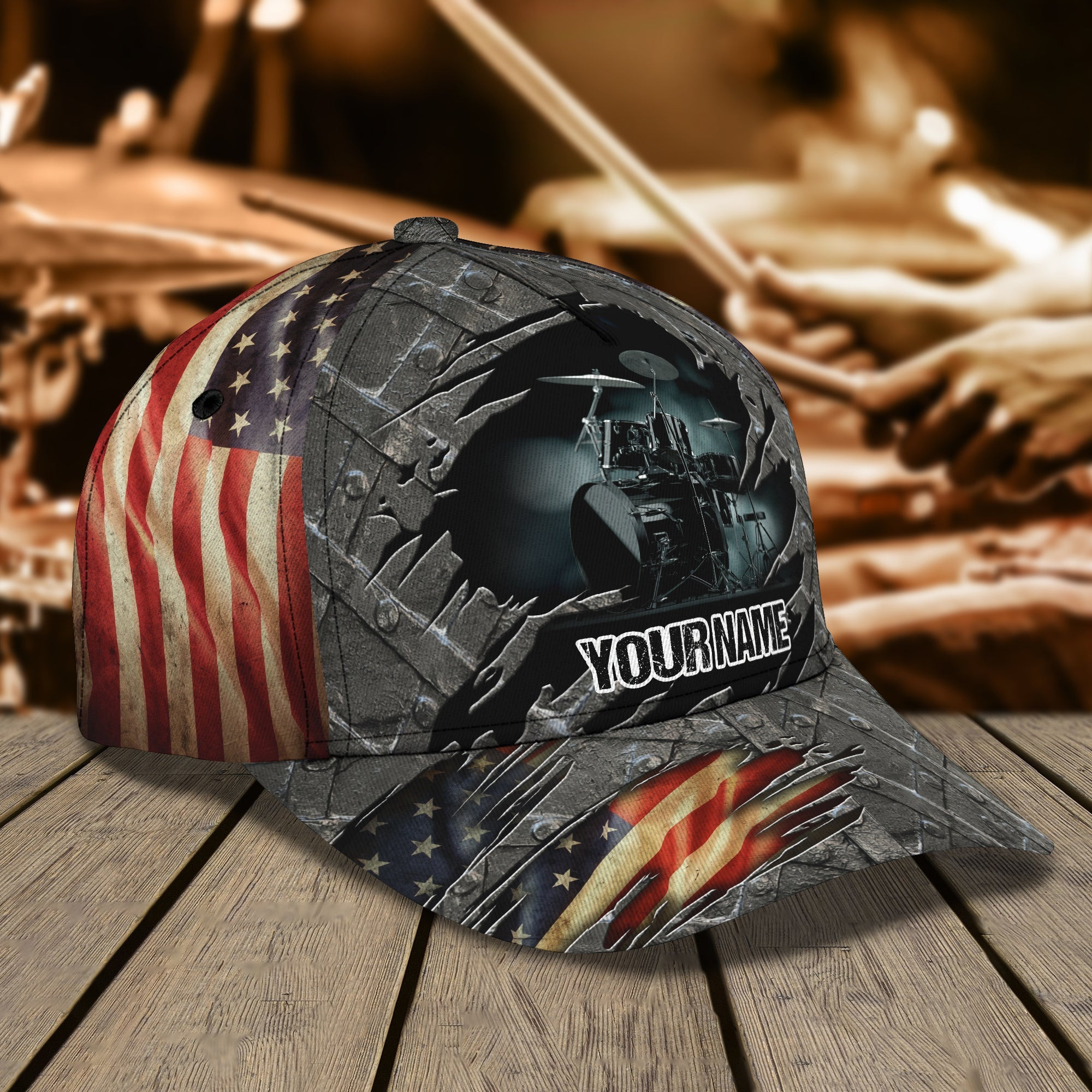 Custom Classic Cap - Personalized Drum Name Hat Trucker Hats Custom Hats Gifts For Men & Women