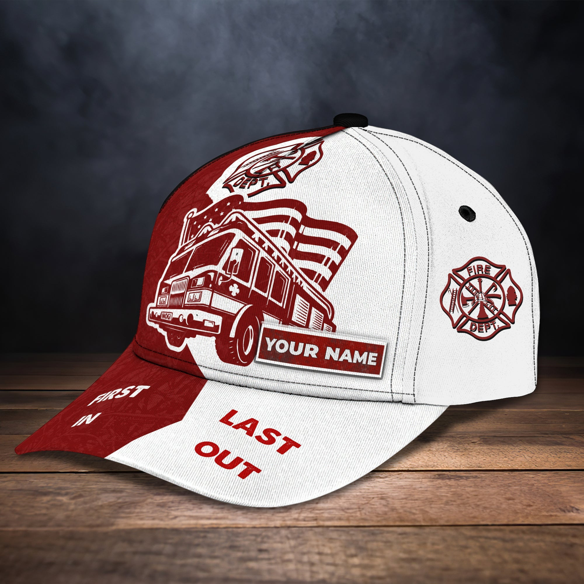 Custom Classic Cap - Personalized Firefighter Cap Trucker Hats Custom Hats Gifts For Men & Women
