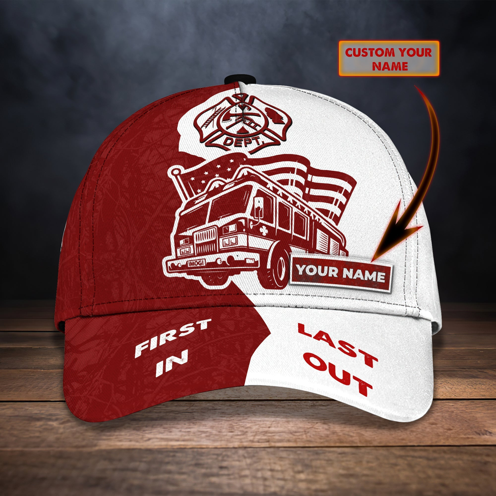 Custom Classic Cap - Personalized Firefighter Cap Trucker Hats Custom Hats Gifts For Men & Women