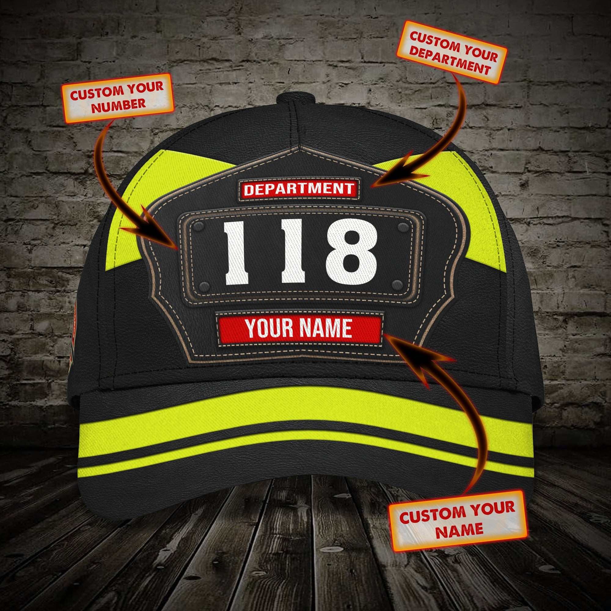 Custom Classic Cap - Personalized Firefighter Gift Trucker Hats Custom Hats Gifts For Men & Women