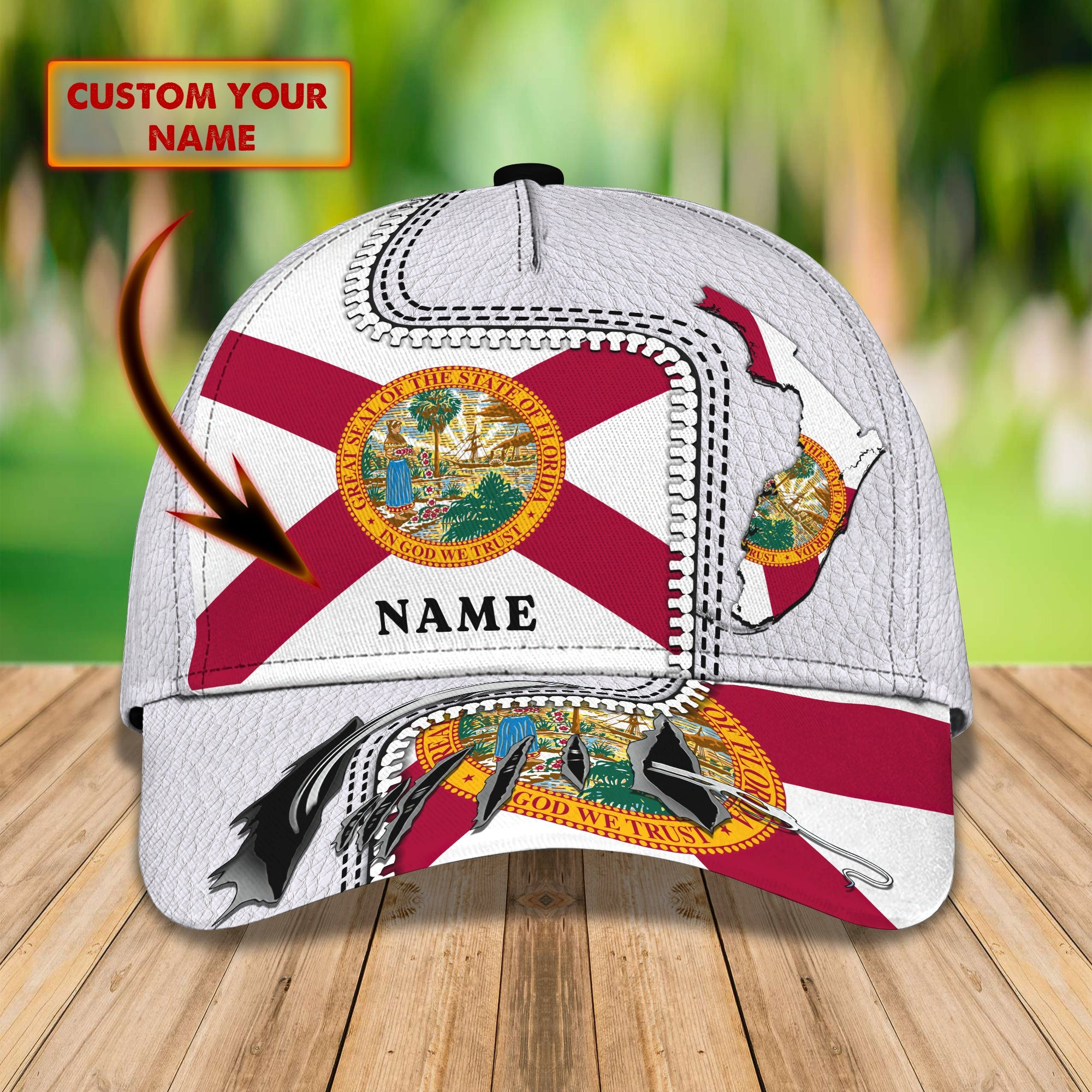 Custom Classic Cap - Personalized Florida Name - Gift Or Personal Use Trucker Hats Custom Hats Gifts For Men & Women