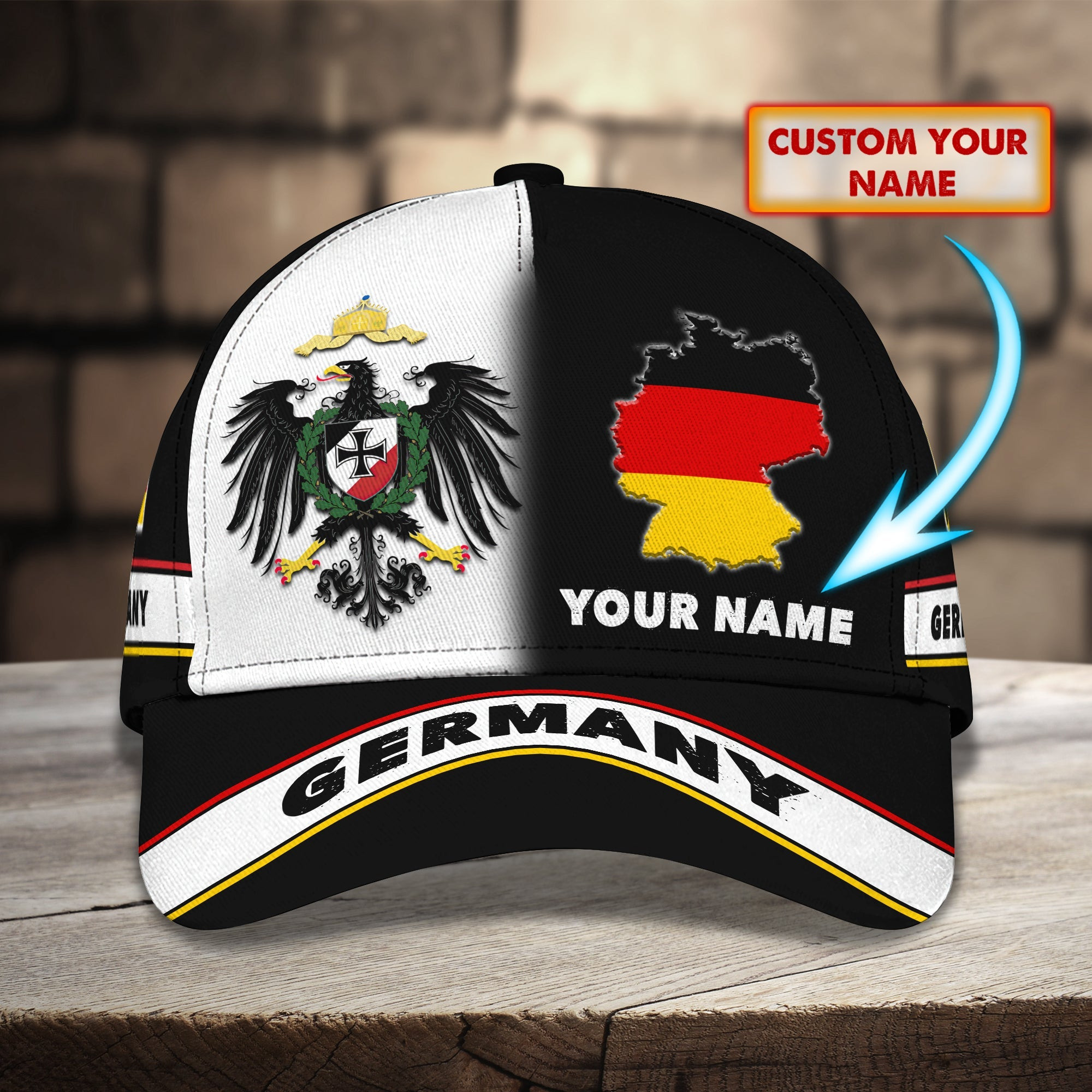 Custom Classic Cap - Personalized Germany Cap Trucker Hats Custom Hats Gifts For Men & Women