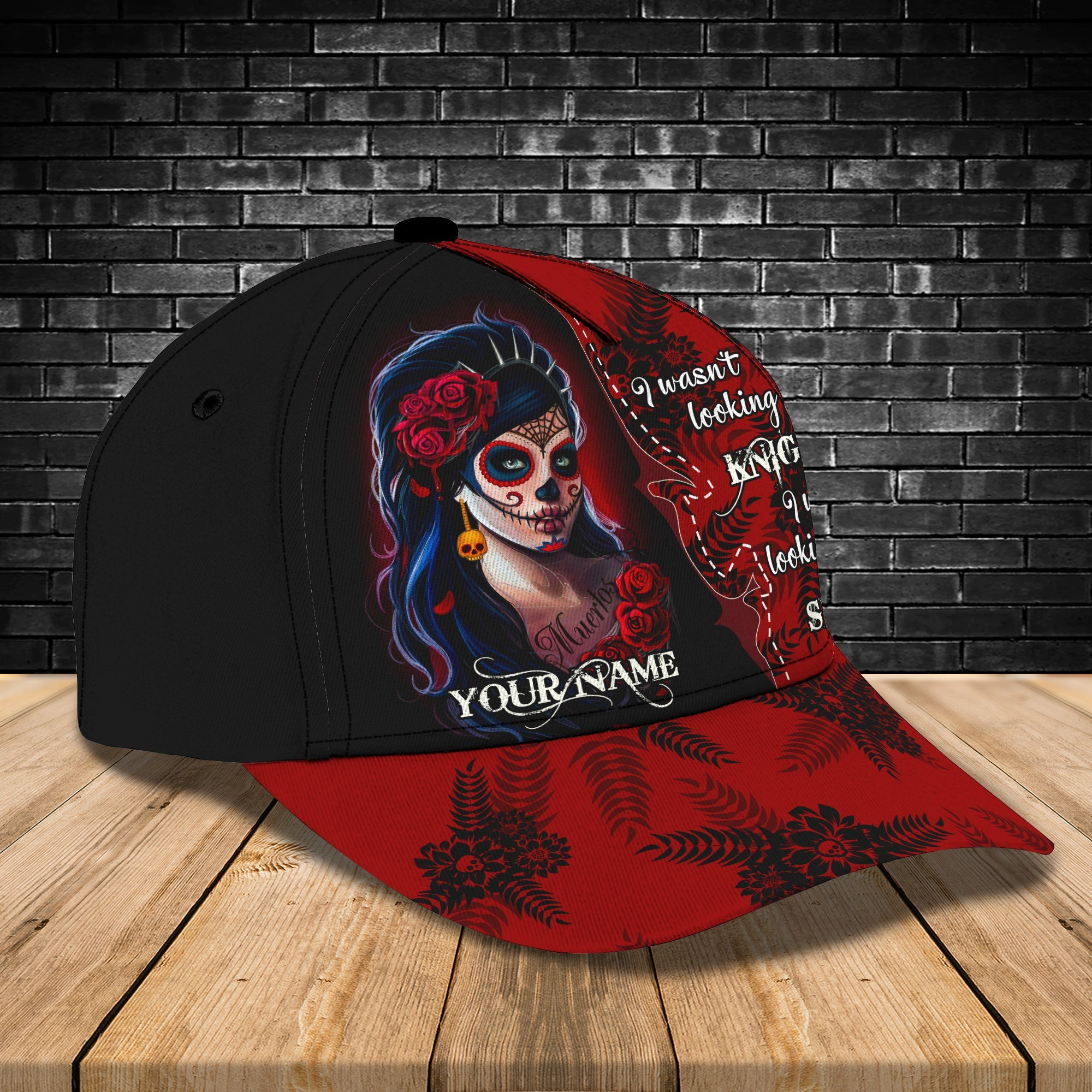 Custom Classic Cap - Personalized Girl Skull Design Trucker Hats Custom Hats Gifts For Men & Women