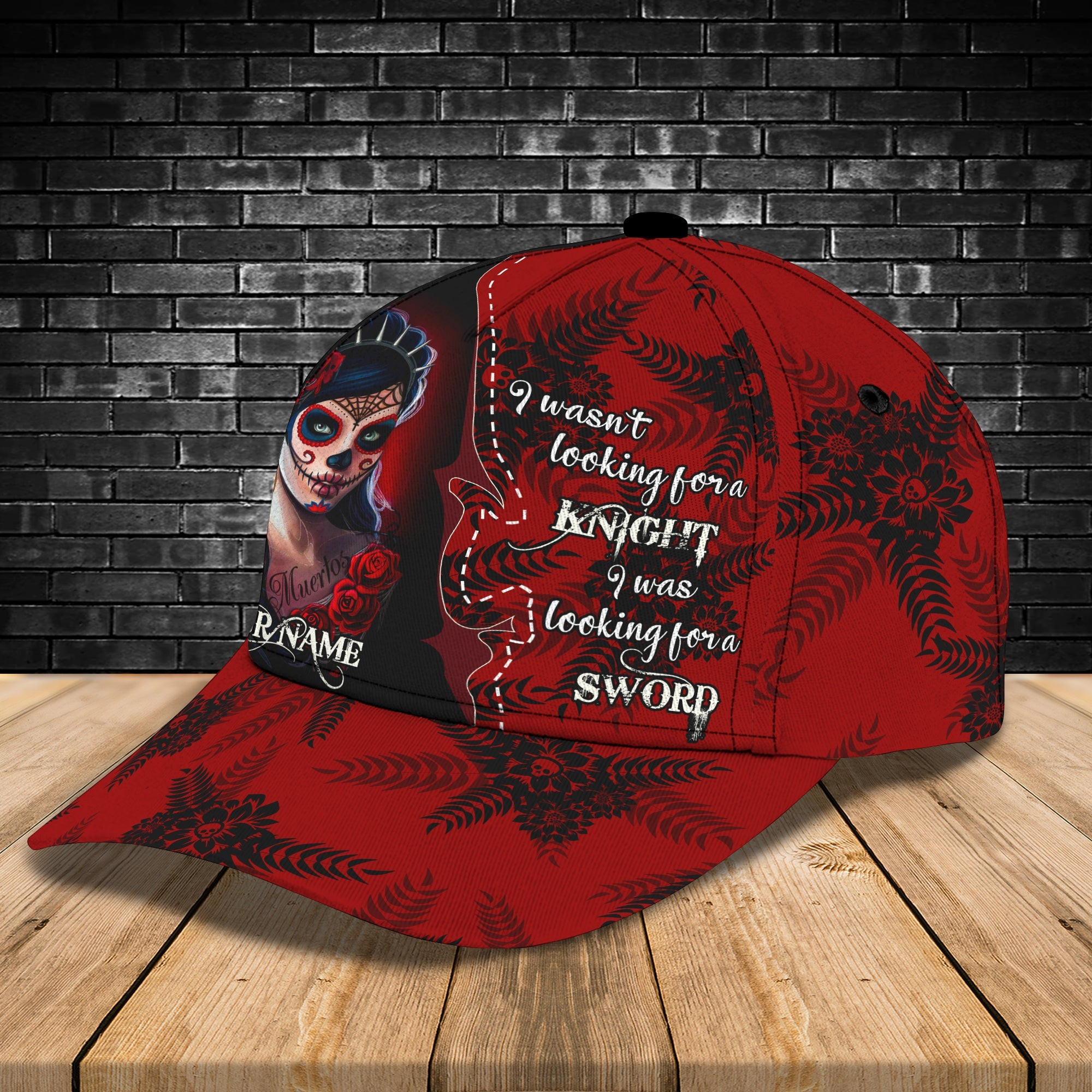 Custom Classic Cap - Personalized Girl Skull Design Trucker Hats Custom Hats Gifts For Men & Women