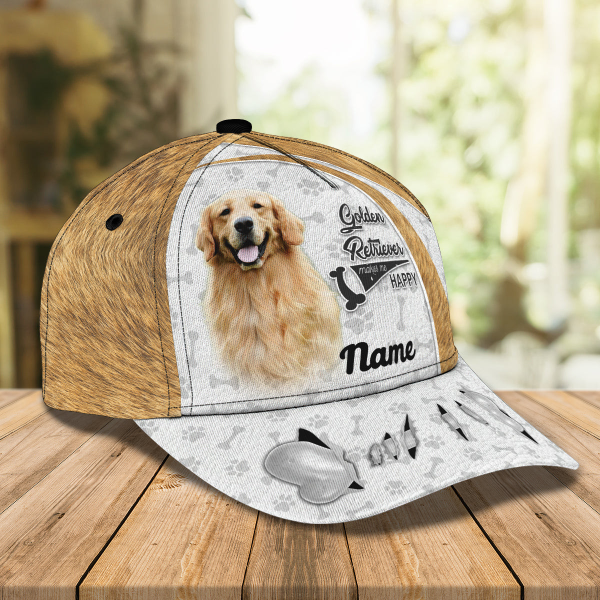 Custom Classic Cap - Personalized Golden Retriever Cap Trucker Hats Custom Hats Gifts For Men & Women