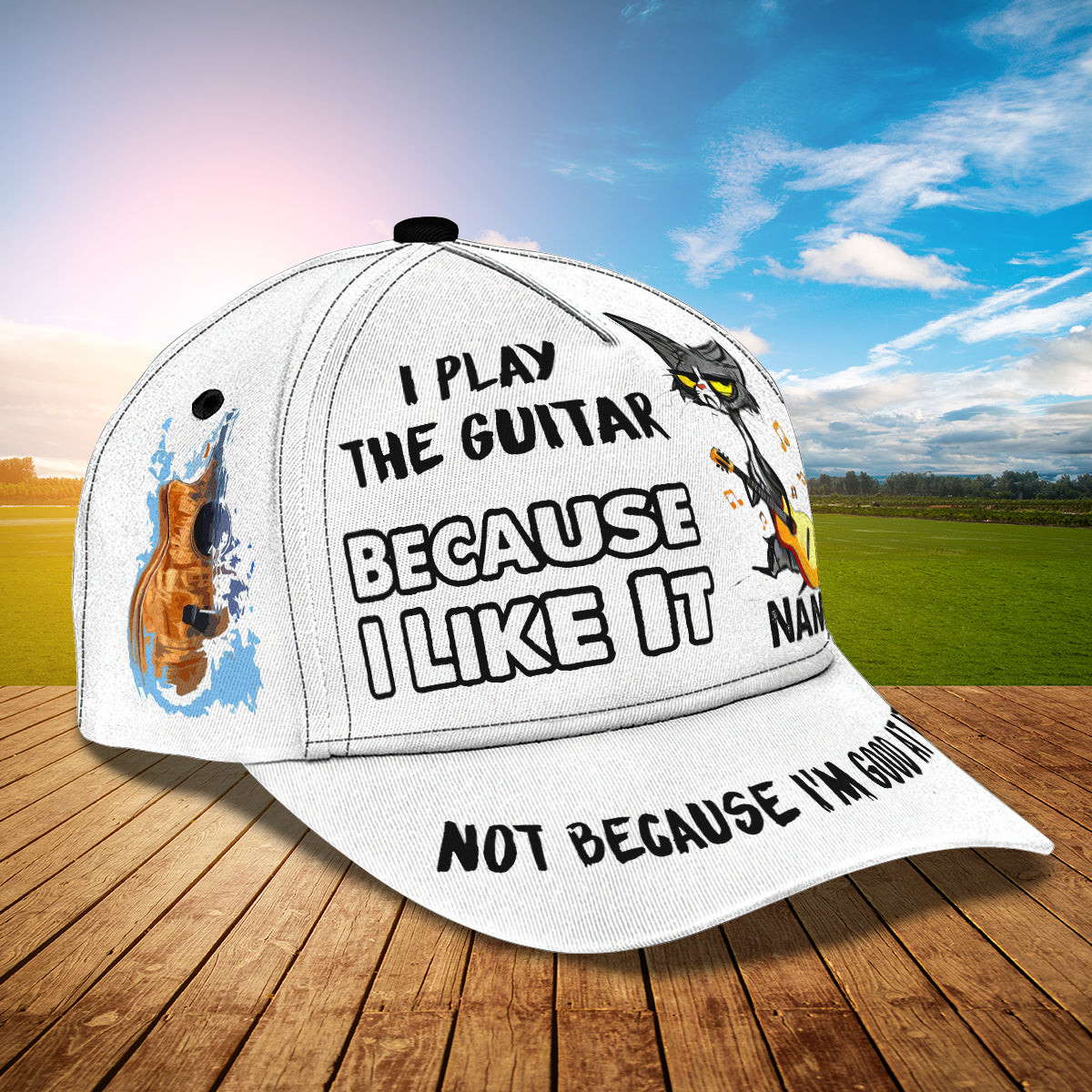 Custom Classic Cap - Personalized Guitar Lover Gift Trucker Hats Custom Hats Gifts For Men & Women