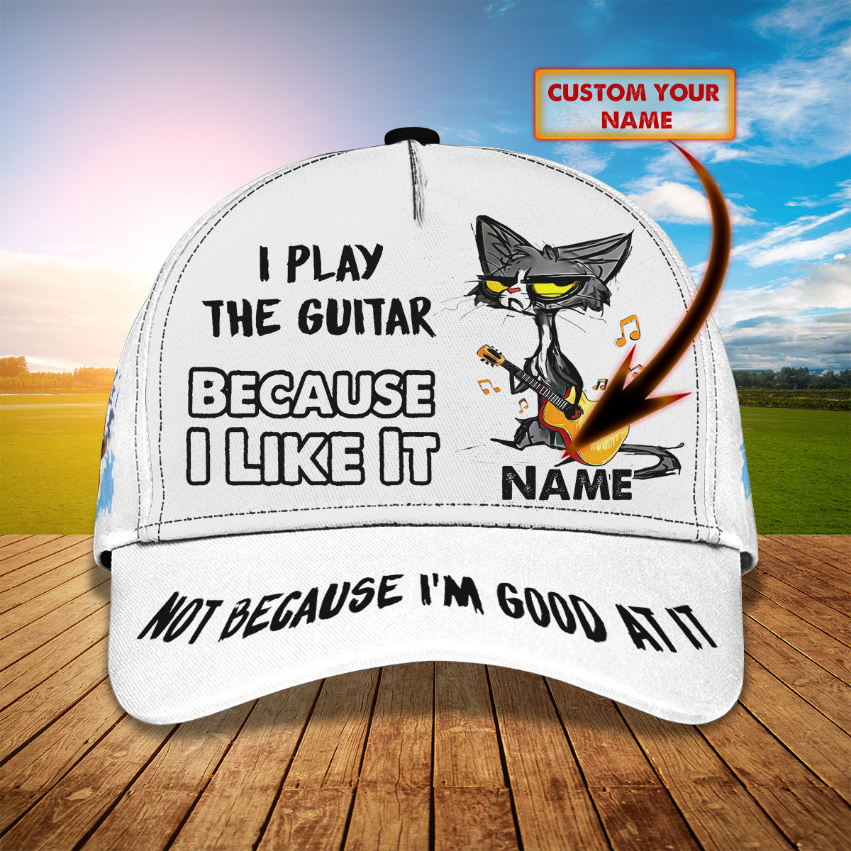 Custom Classic Cap - Personalized Guitar Lover Gift Trucker Hats Custom Hats Gifts For Men & Women