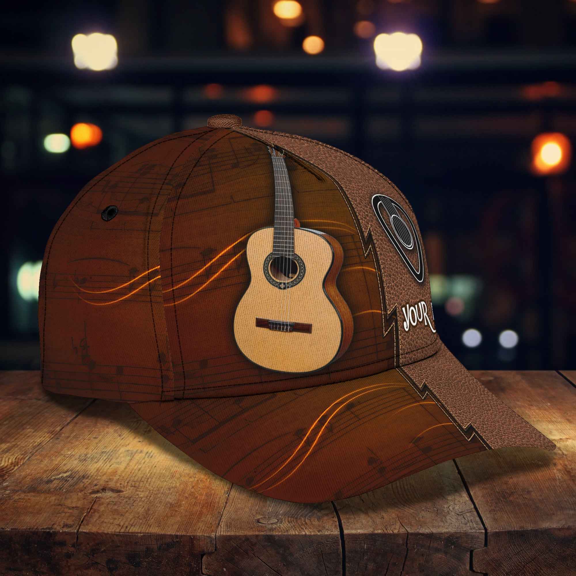 Custom Classic Cap - Personalized Guitar Name Hat Trucker Hats Custom Hats Gifts For Men & Women