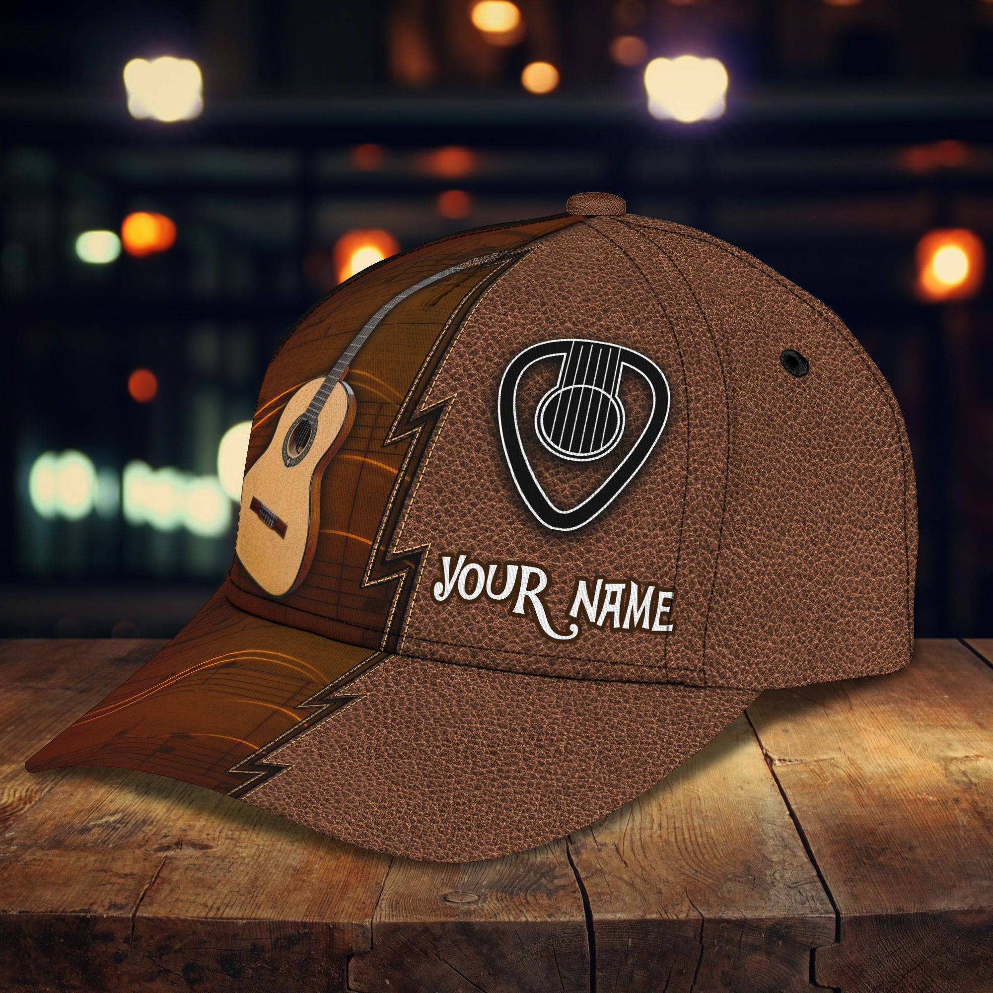 Custom Classic Cap - Personalized Guitar Name Hat Trucker Hats Custom Hats Gifts For Men & Women