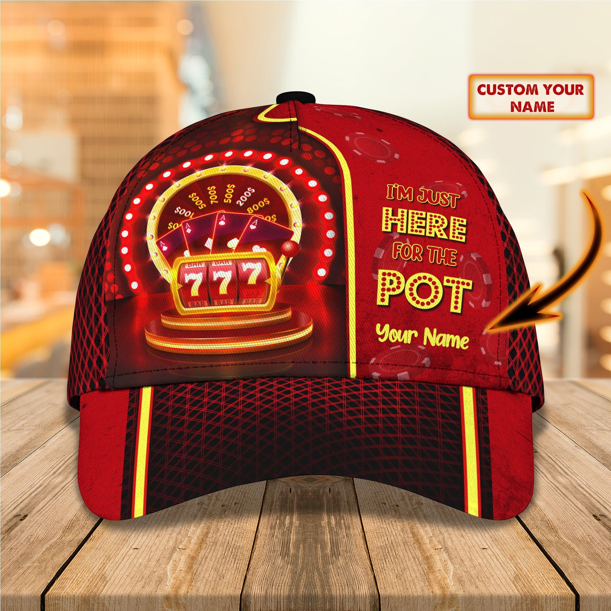 Custom Classic Cap - Personalized  Hat For Casino Lovers Trucker Hats Custom Hats Gifts For Men & Women