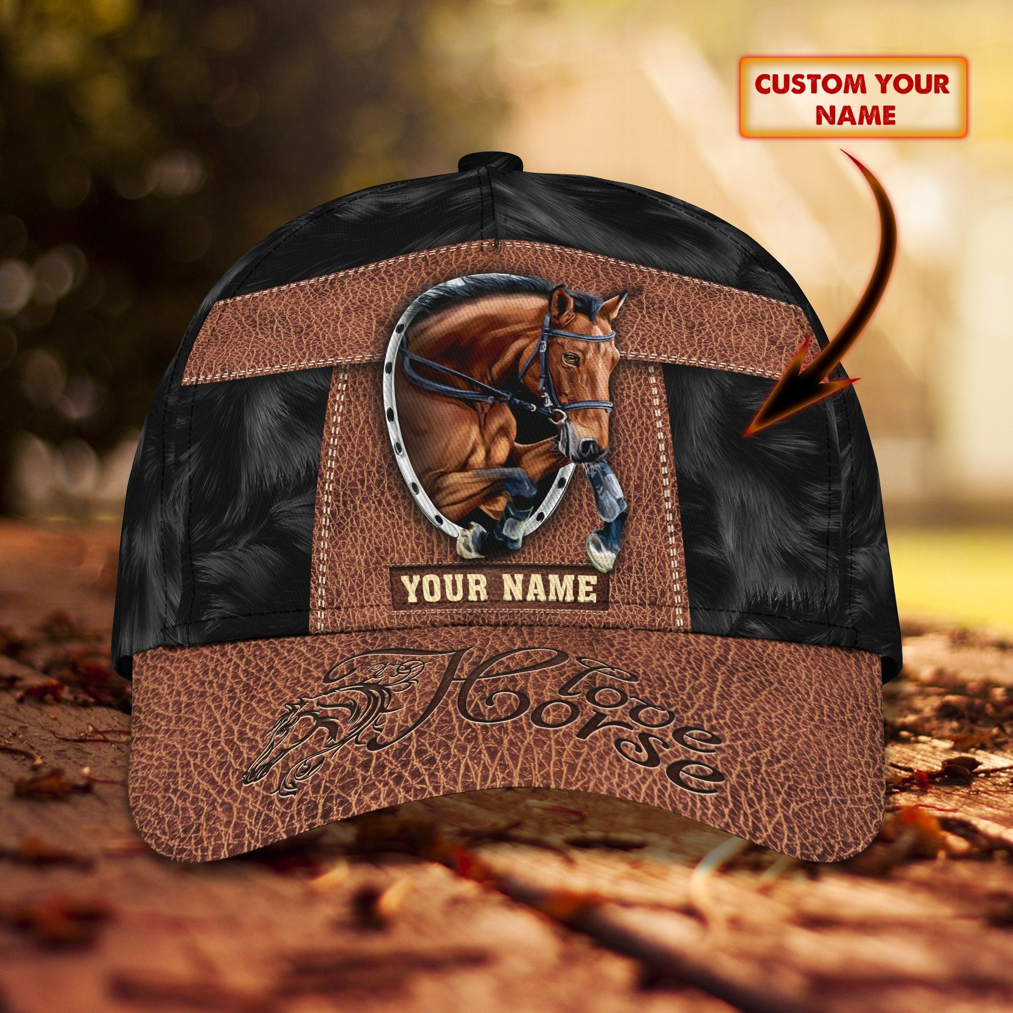 Custom Classic Cap - Personalized Horse Name Cap Trucker Hats Custom Hats Gifts For Men & Women