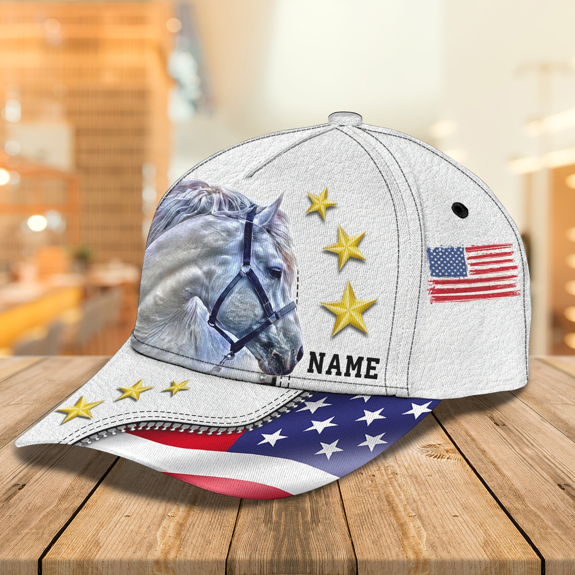 Custom Classic Cap - Personalized Horse Name Cap Trucker Hats Custom Hats Gifts For Men & Women