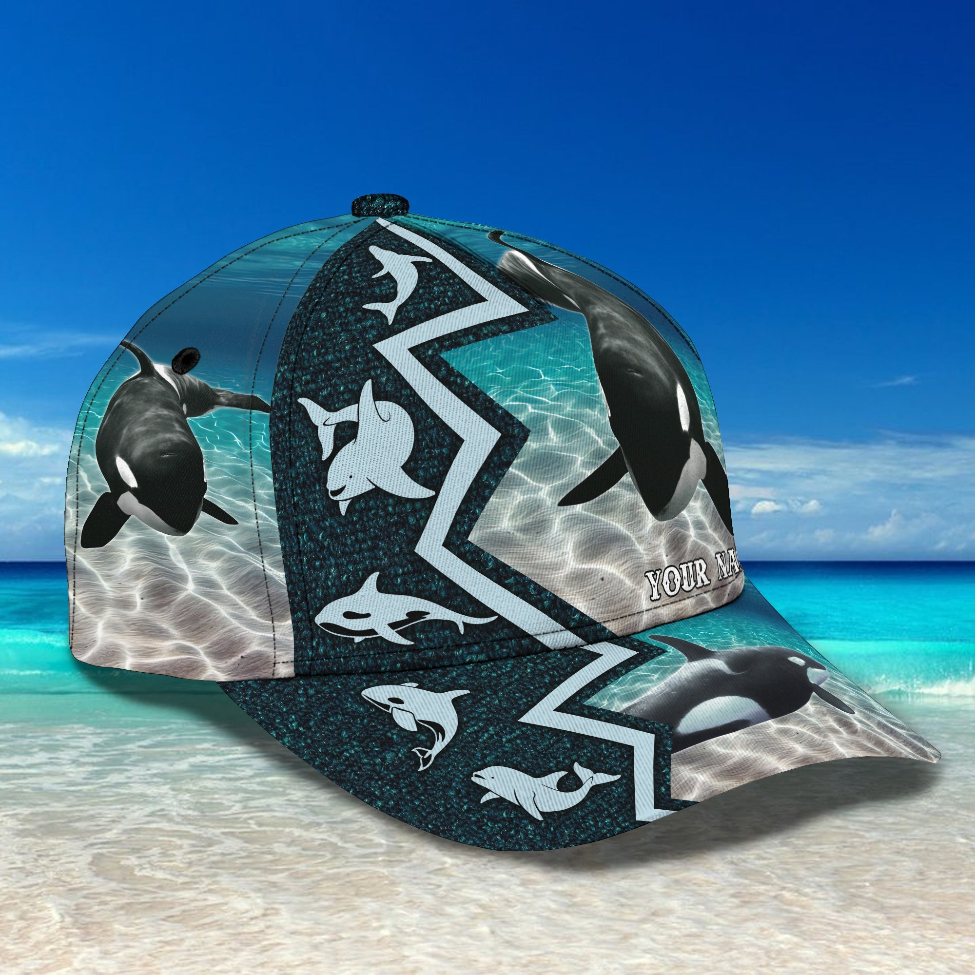 Custom Classic Cap - Personalized Killer Whale Design Trucker Hats Custom Hats Gifts For Men & Women