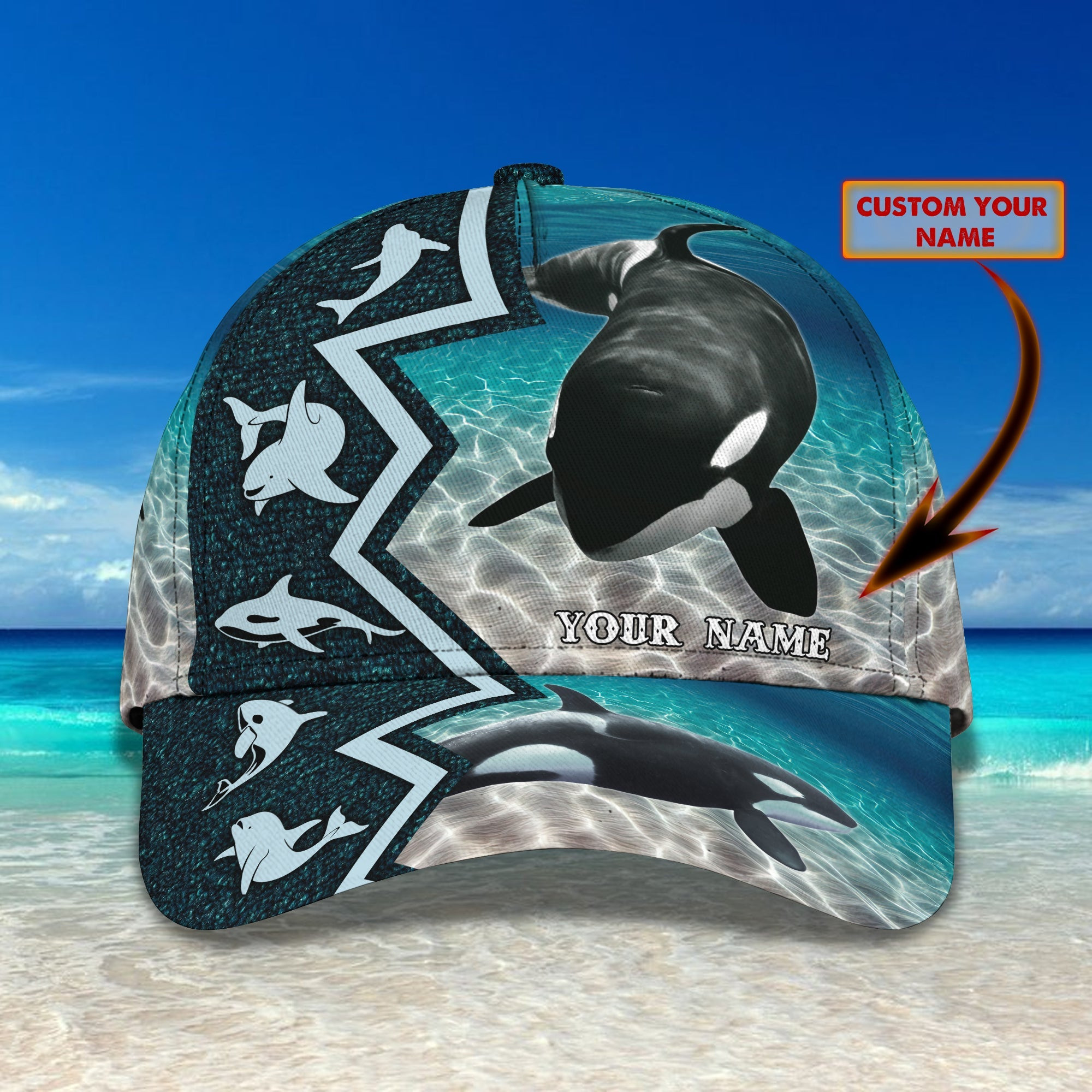 Custom Classic Cap - Personalized Killer Whale Design Trucker Hats Custom Hats Gifts For Men & Women