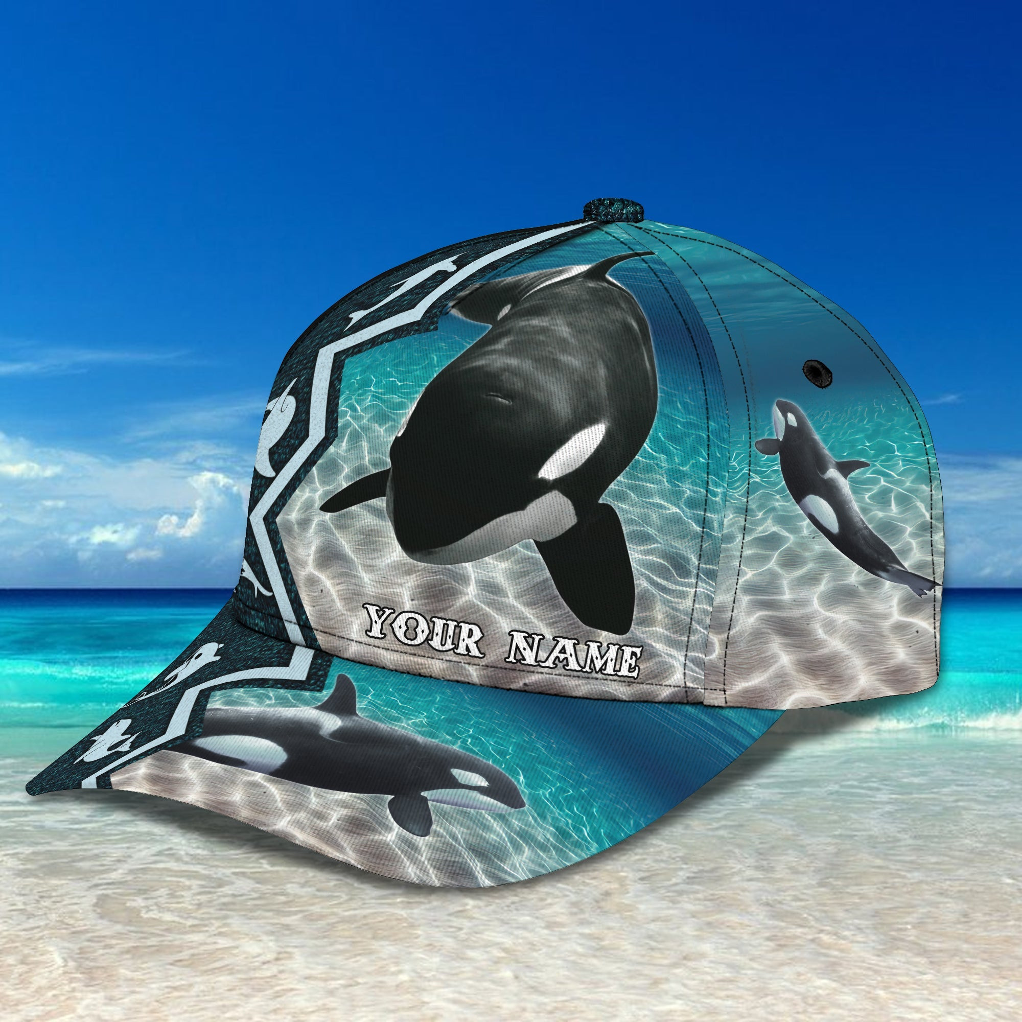 Custom Classic Cap - Personalized Killer Whale Design Trucker Hats Custom Hats Gifts For Men & Women