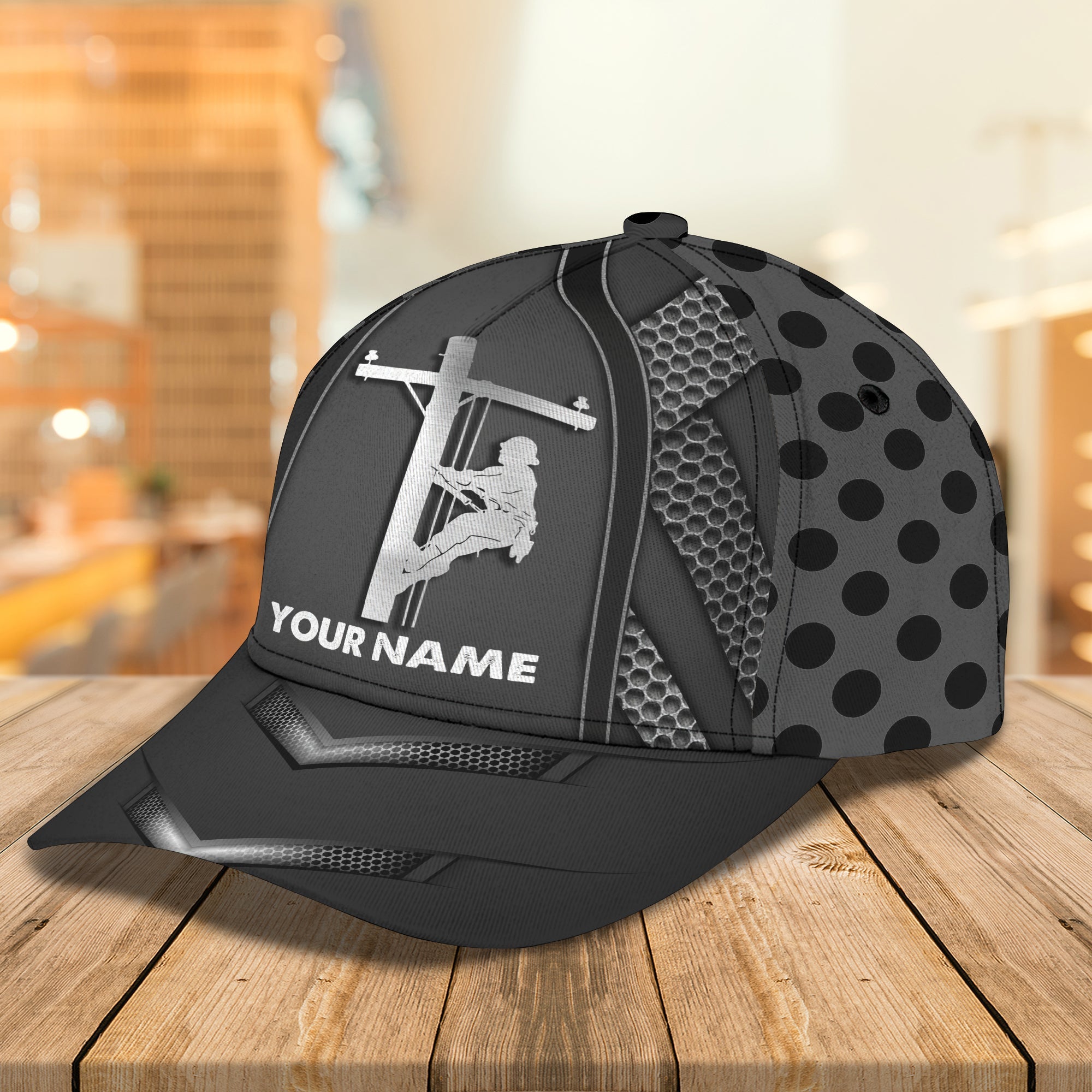 Custom Classic Cap - Personalized Lineman Name Hat Trucker Hats Custom Hats Gifts For Men & Women