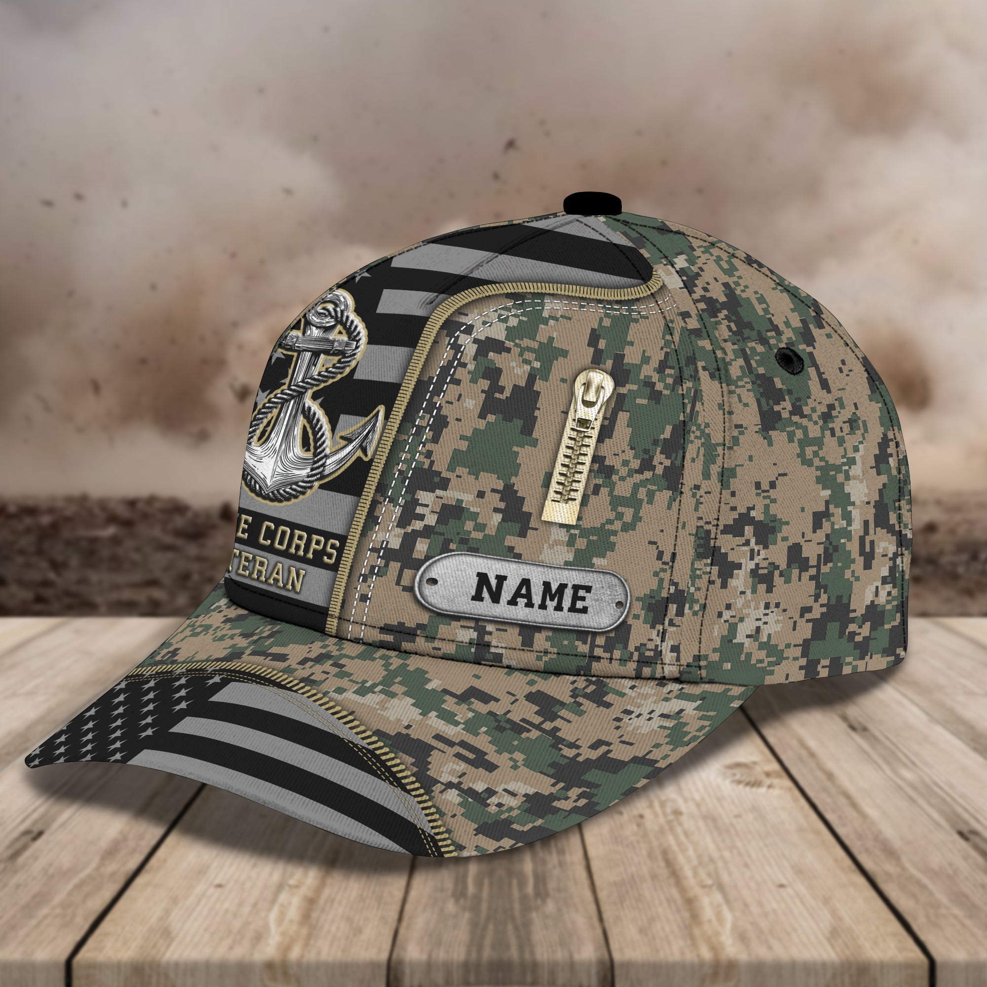 Custom Classic Cap - Personalized Marine Corps Veterans Cap Trucker Hats Custom Hats Gifts For Men & Women