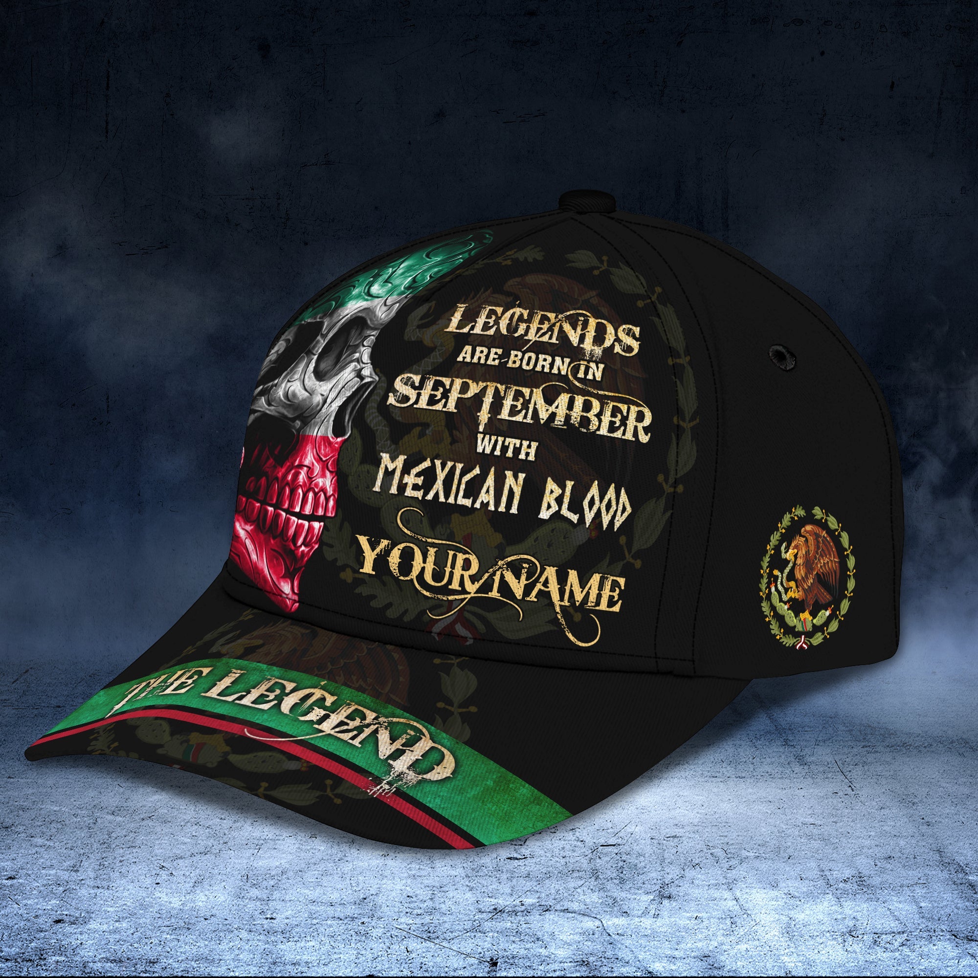 Custom Classic Cap - Personalized Mexican Blood Cap Trucker Hats Custom Hats Gifts For Men & Women