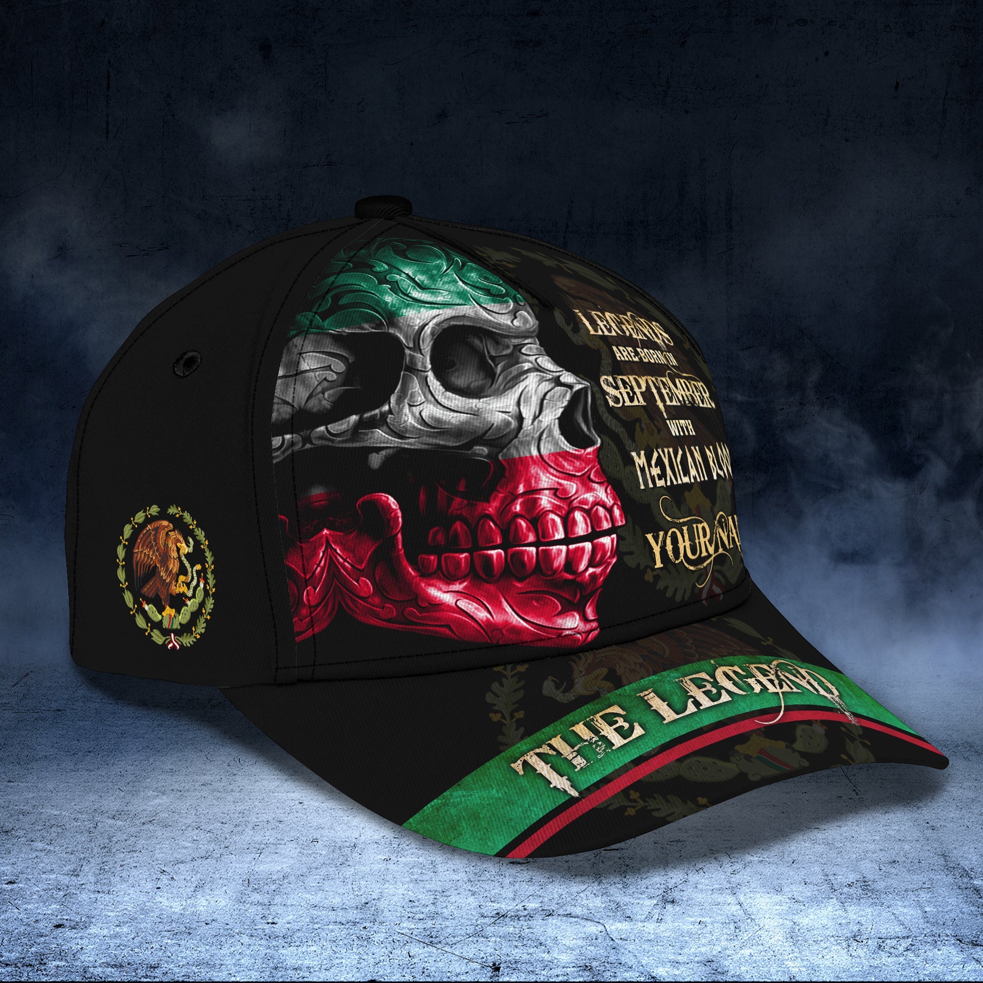 Custom Classic Cap - Personalized Mexican Blood Cap Trucker Hats Custom Hats Gifts For Men & Women
