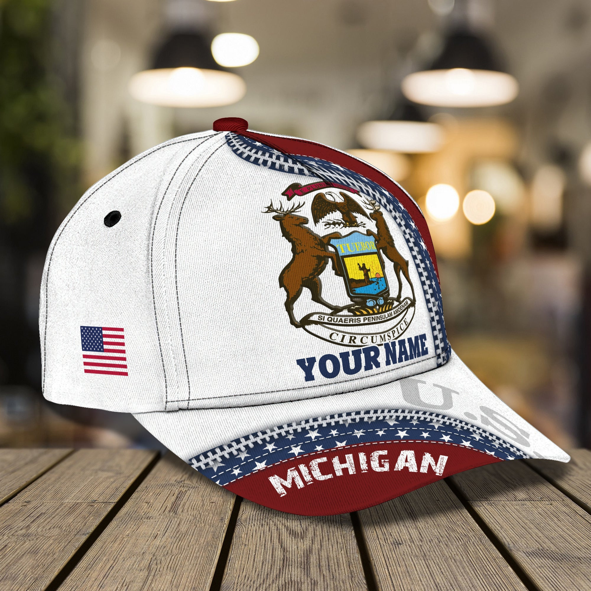 Custom Classic Cap - Personalized Michigan Name Cap Trucker Hats Custom Hats Gifts For Men & Women