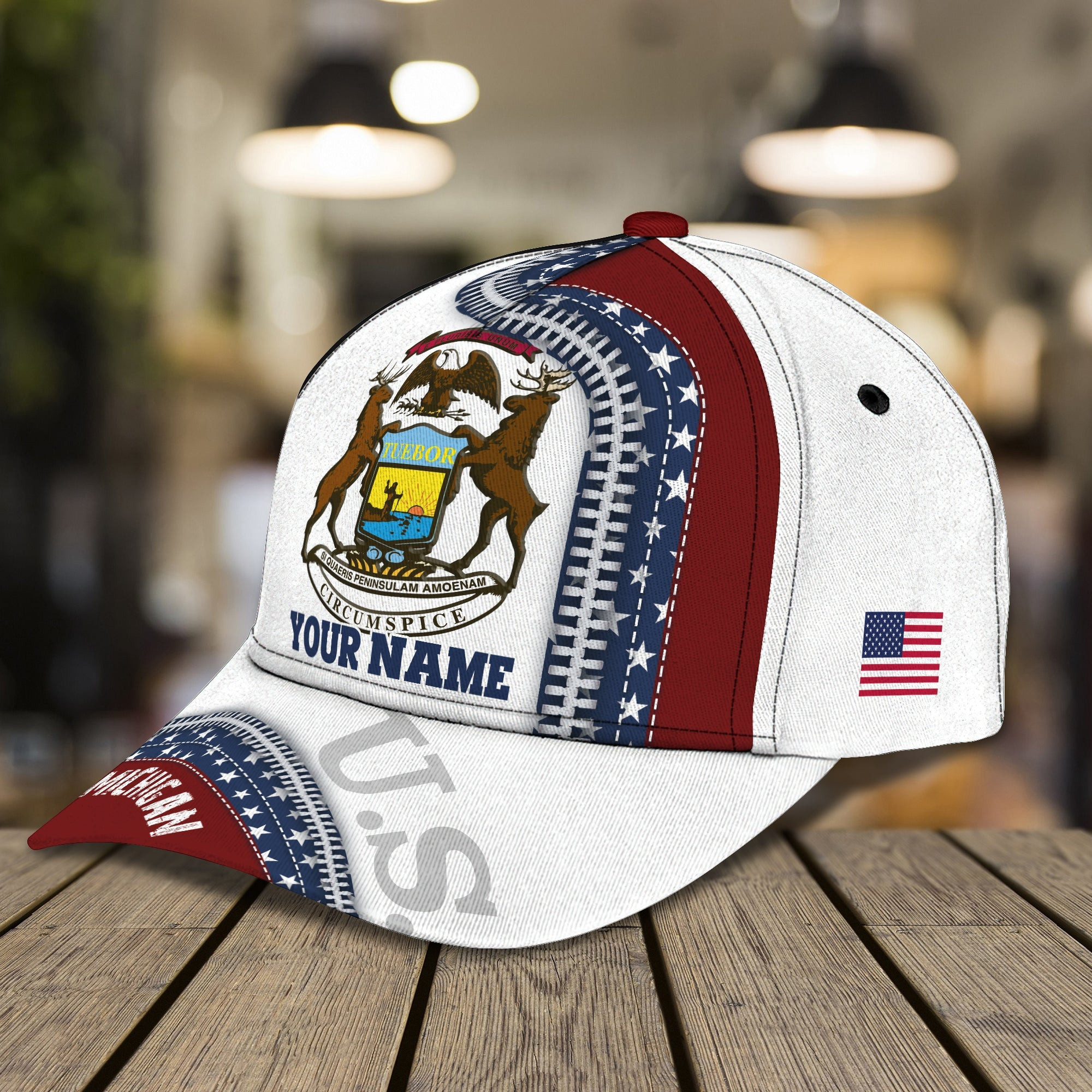 Custom Classic Cap - Personalized Michigan Name Cap Trucker Hats Custom Hats Gifts For Men & Women