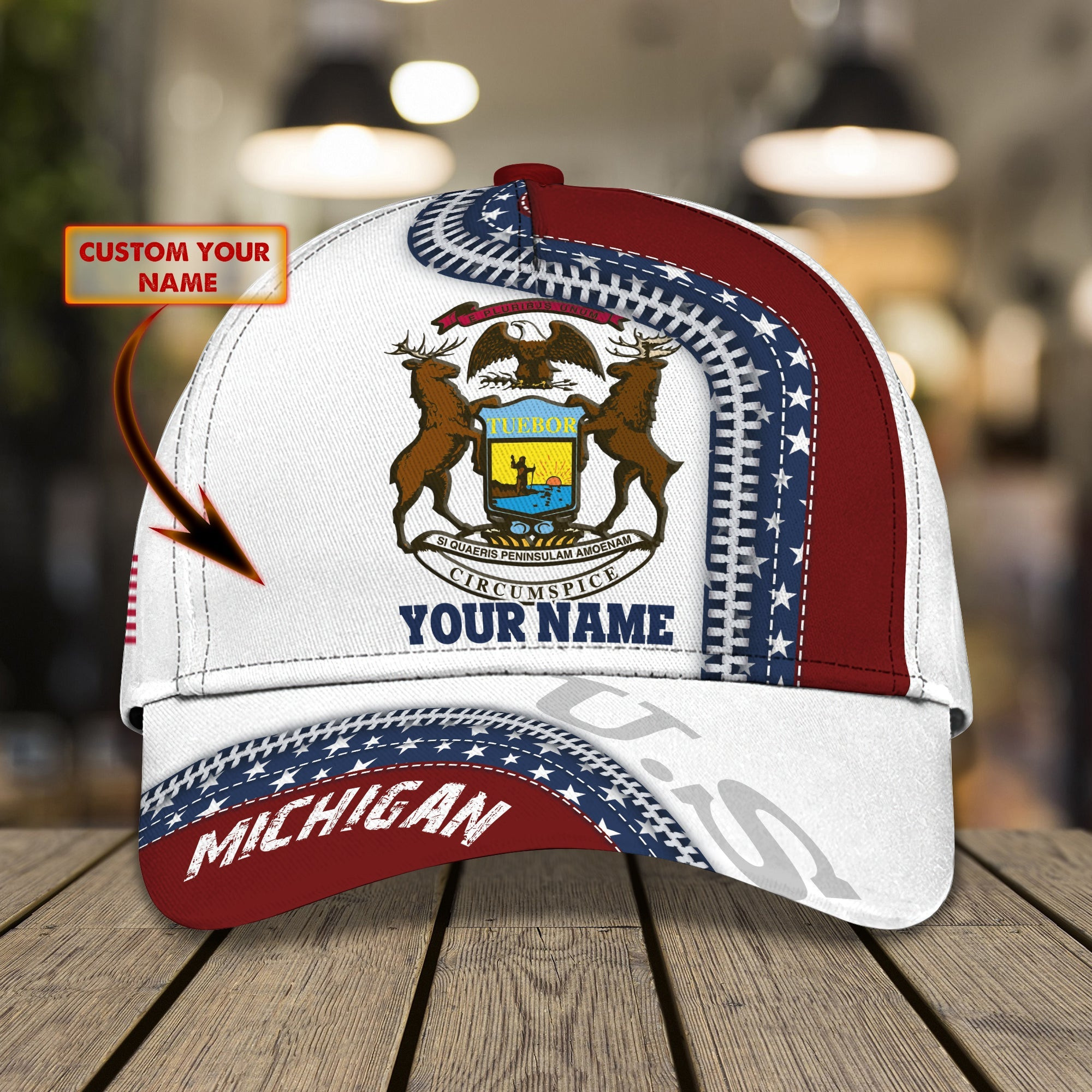 Custom Classic Cap - Personalized Michigan Name Cap Trucker Hats Custom Hats Gifts For Men & Women