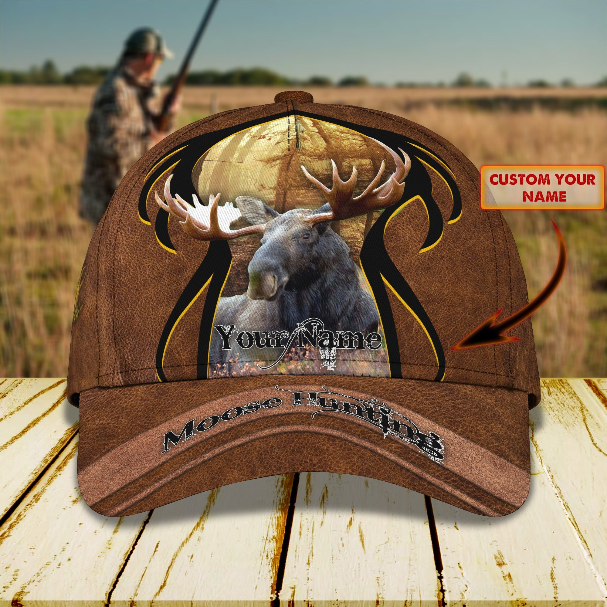 Custom Classic Cap - Personalized Moose Hunting Cap Trucker Hats Custom Hats Gifts For Men & Women