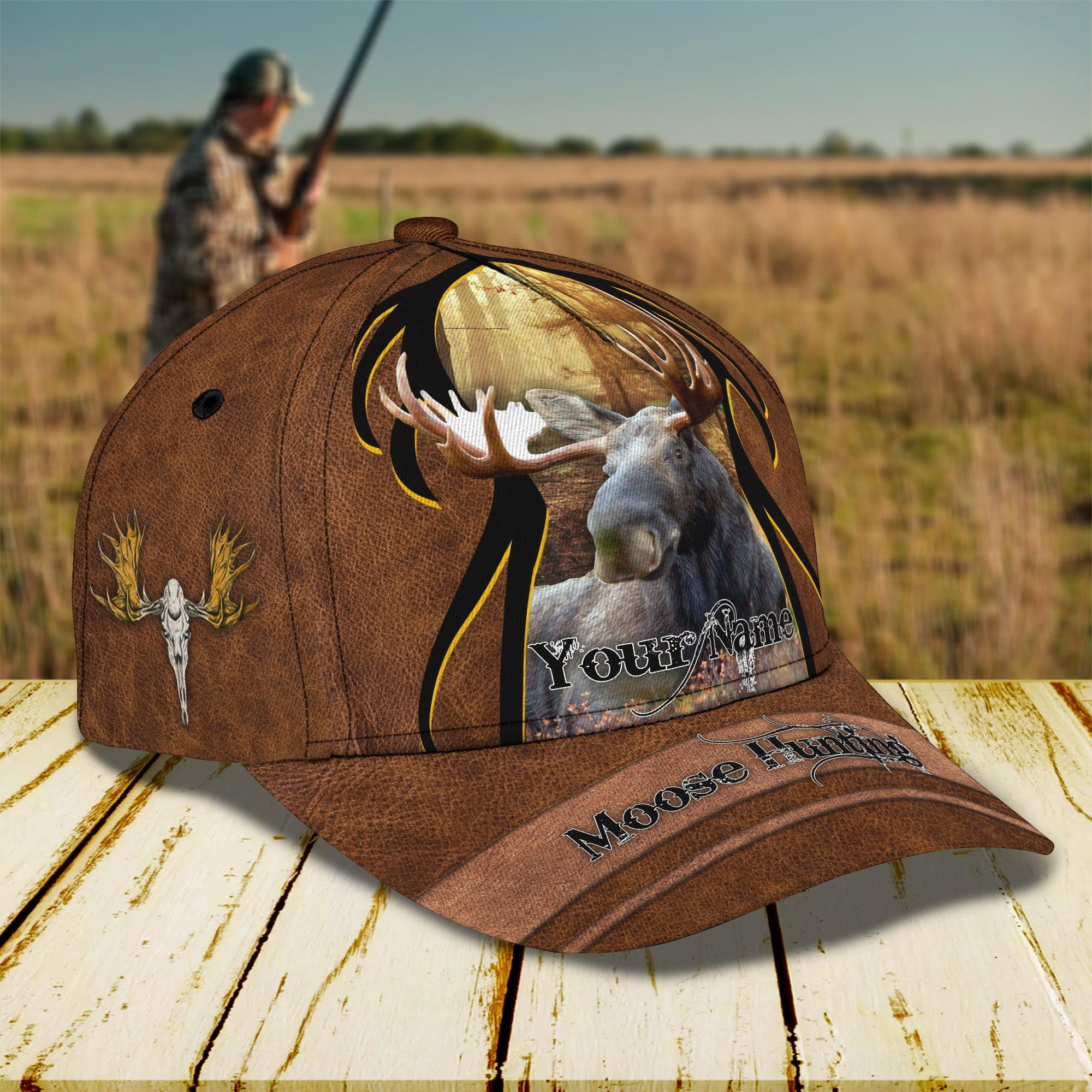 Custom Classic Cap - Personalized Moose Hunting Cap Trucker Hats Custom Hats Gifts For Men & Women