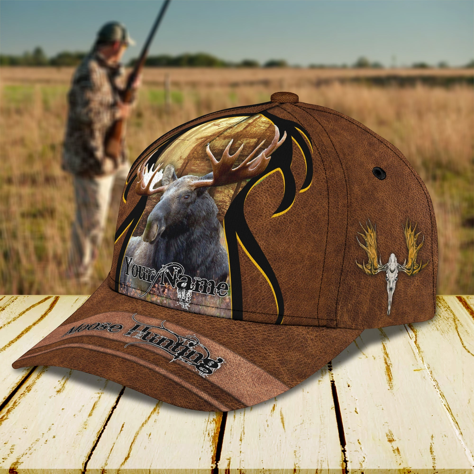 Custom Classic Cap - Personalized Moose Hunting Cap Trucker Hats Custom Hats Gifts For Men & Women