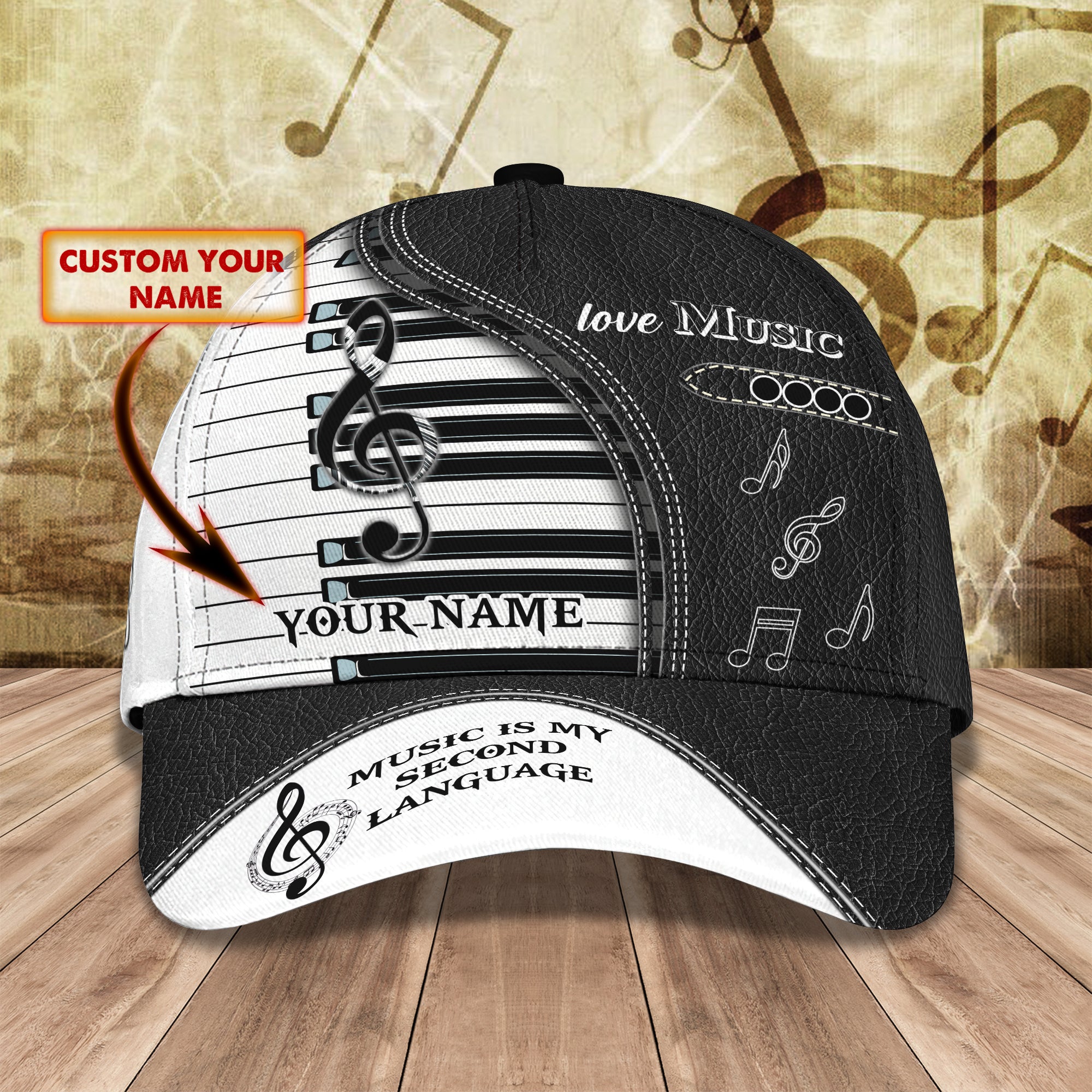 Custom Classic Cap - Personalized Music Lover Gift Trucker Hats Custom Hats Gifts For Men & Women