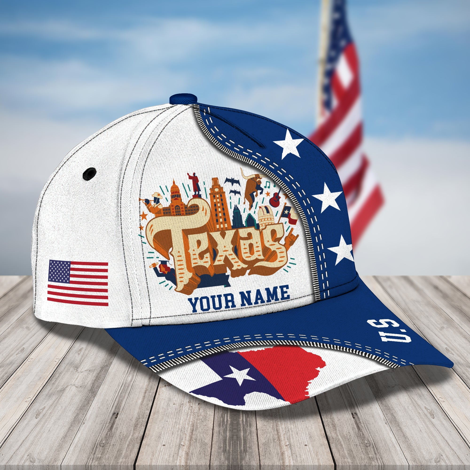 Custom Classic Cap - Personalized Name Trucker Hats Custom Hats Gifts For Men & Women