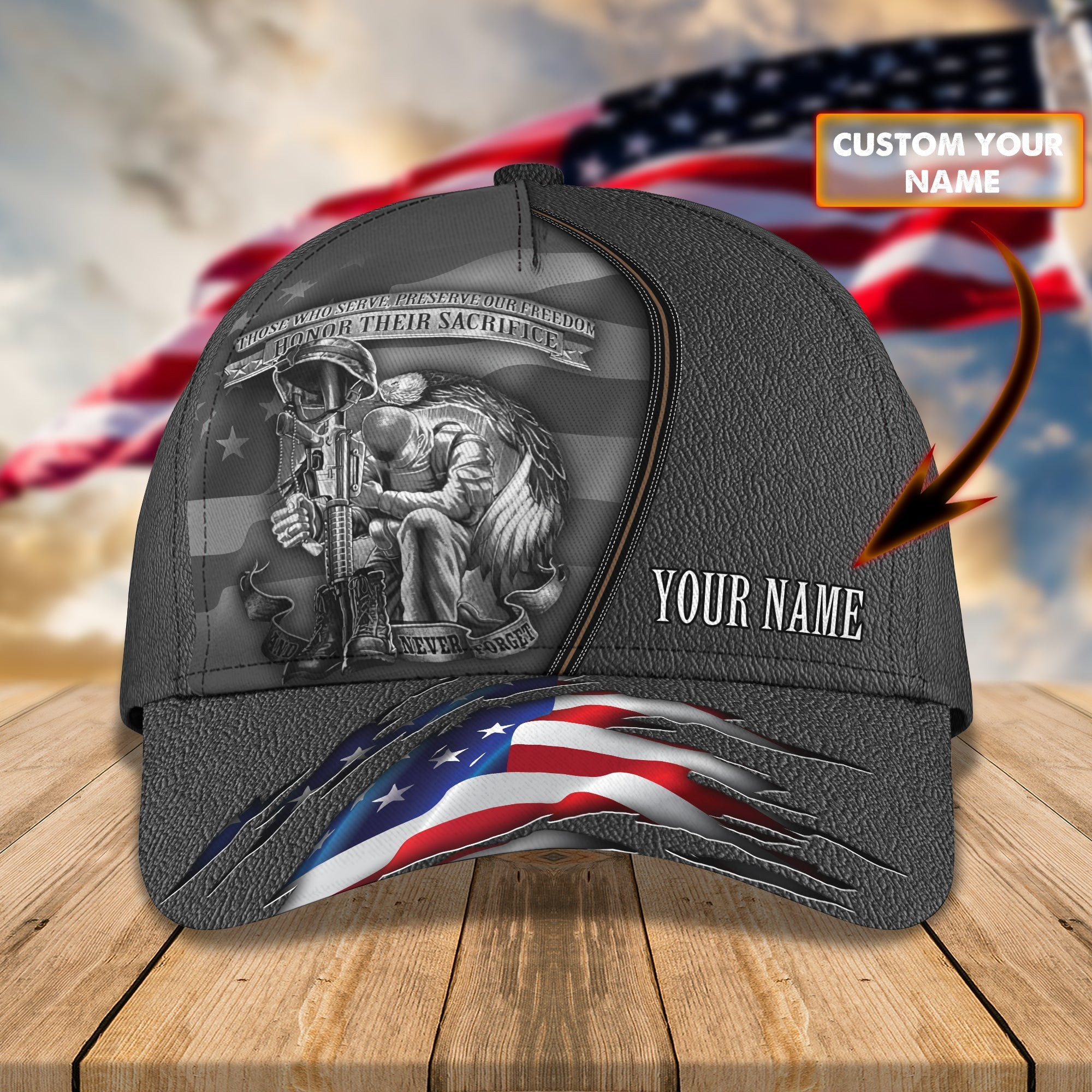 Custom Classic Cap - Personalized Name Trucker Hats Custom Hats Gifts For Men & Women