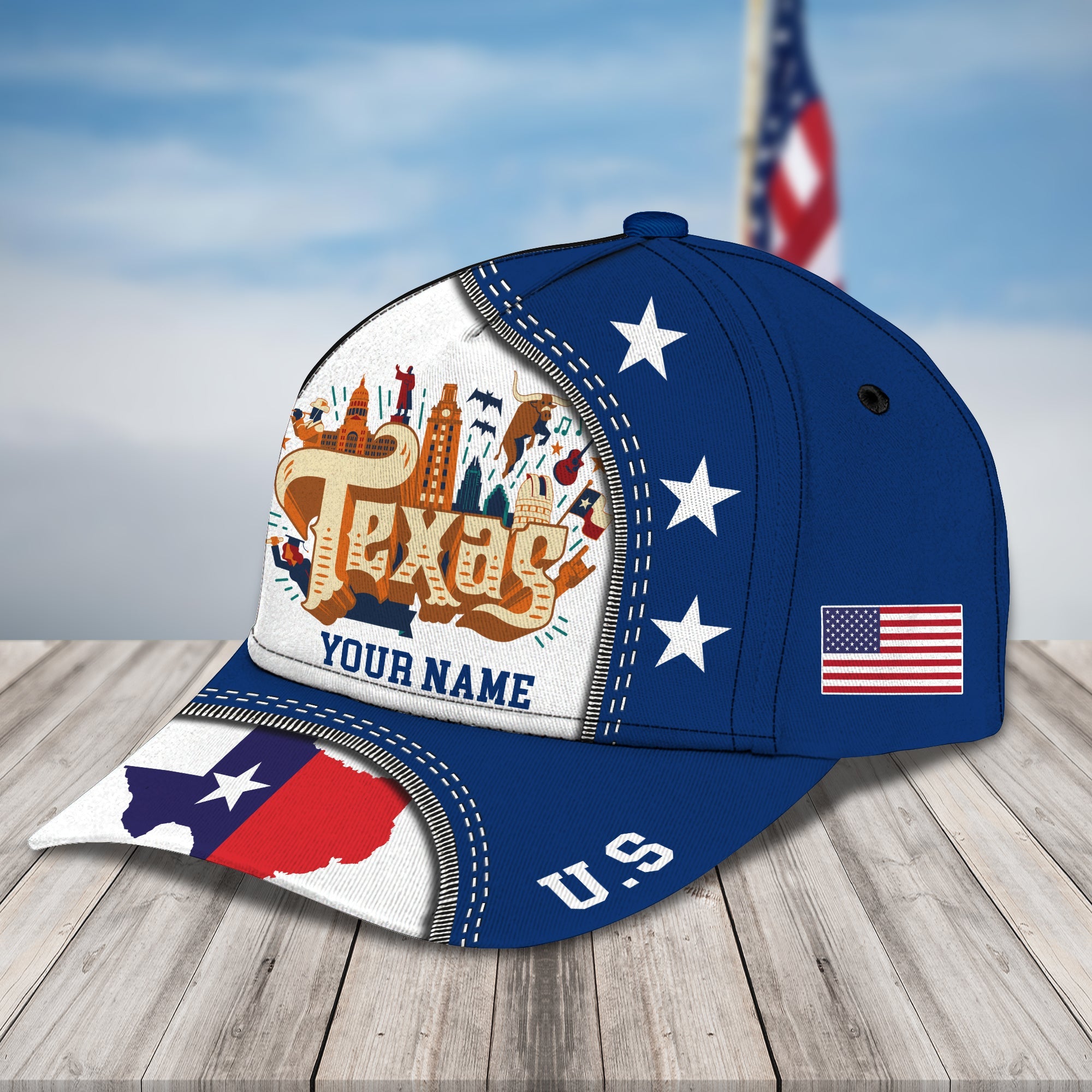 Custom Classic Cap - Personalized Name Trucker Hats Custom Hats Gifts For Men & Women