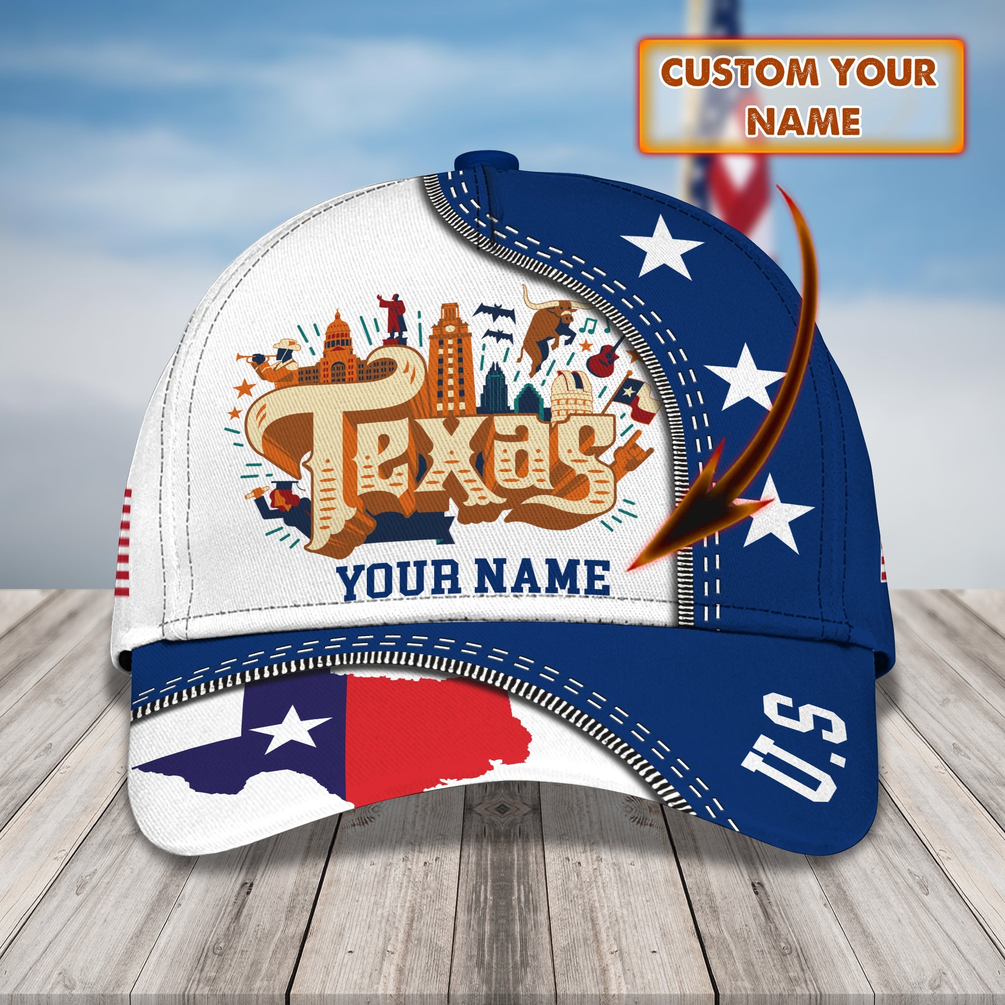 Custom Classic Cap - Personalized Name Trucker Hats Custom Hats Gifts For Men & Women