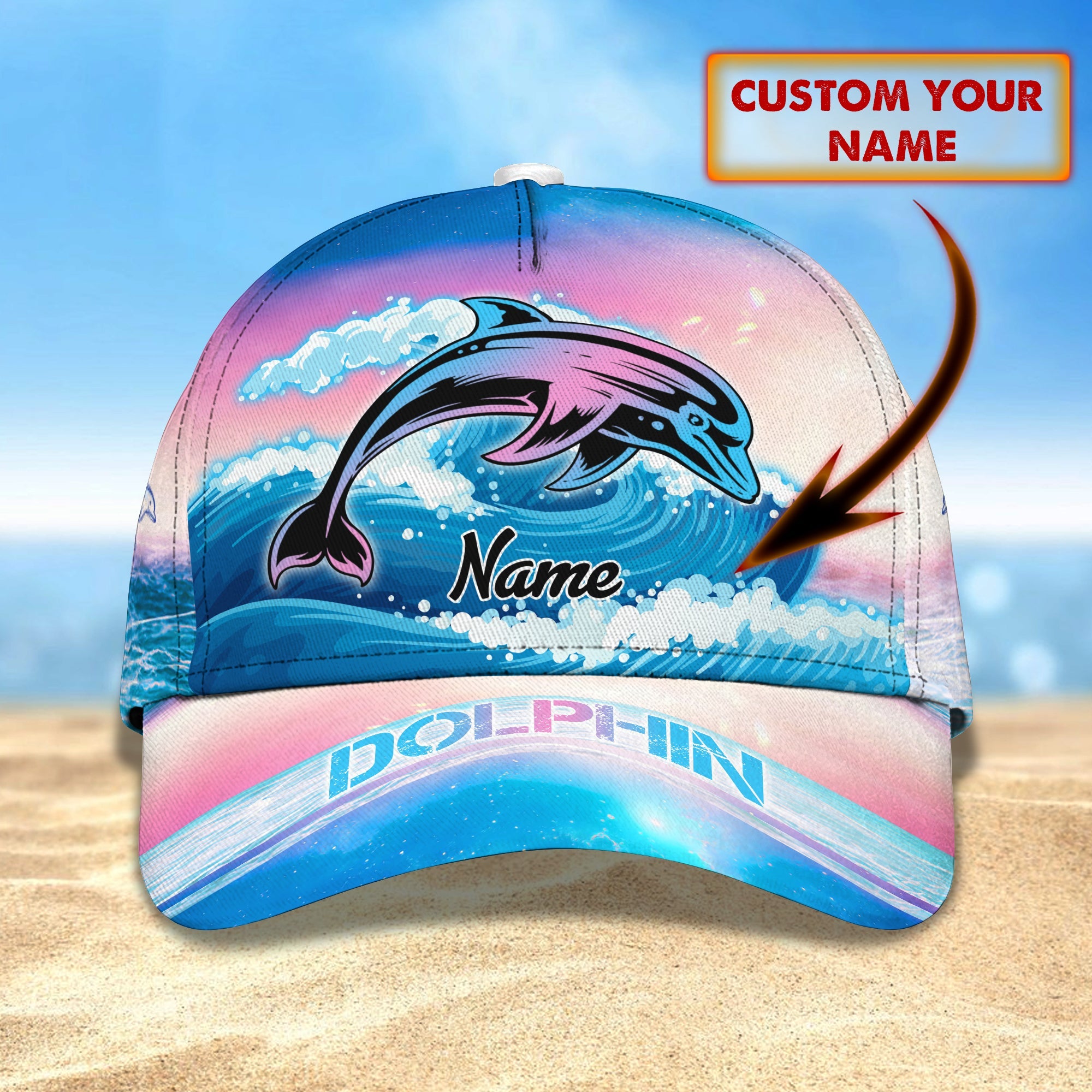 Custom Classic Cap - Personalized Name  - Adjustable Strap Trucker Hats Custom Hats Gifts For Men & Women