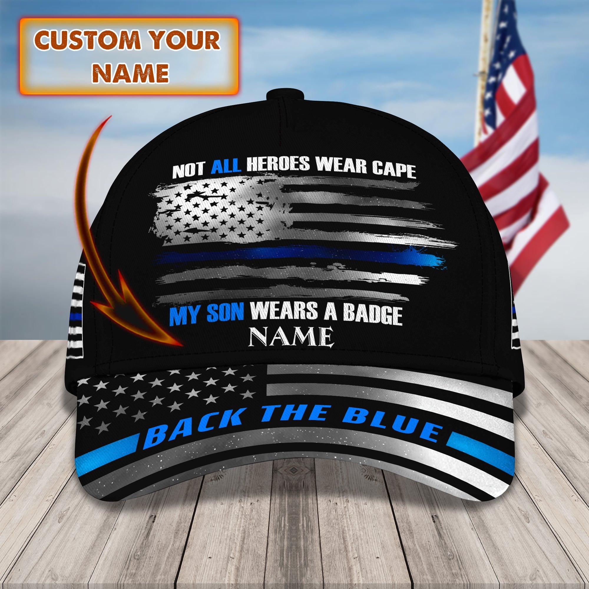 Custom Classic Cap - Personalized Name Badge Cap Trucker Hats Custom Hats Gifts For Men & Women
