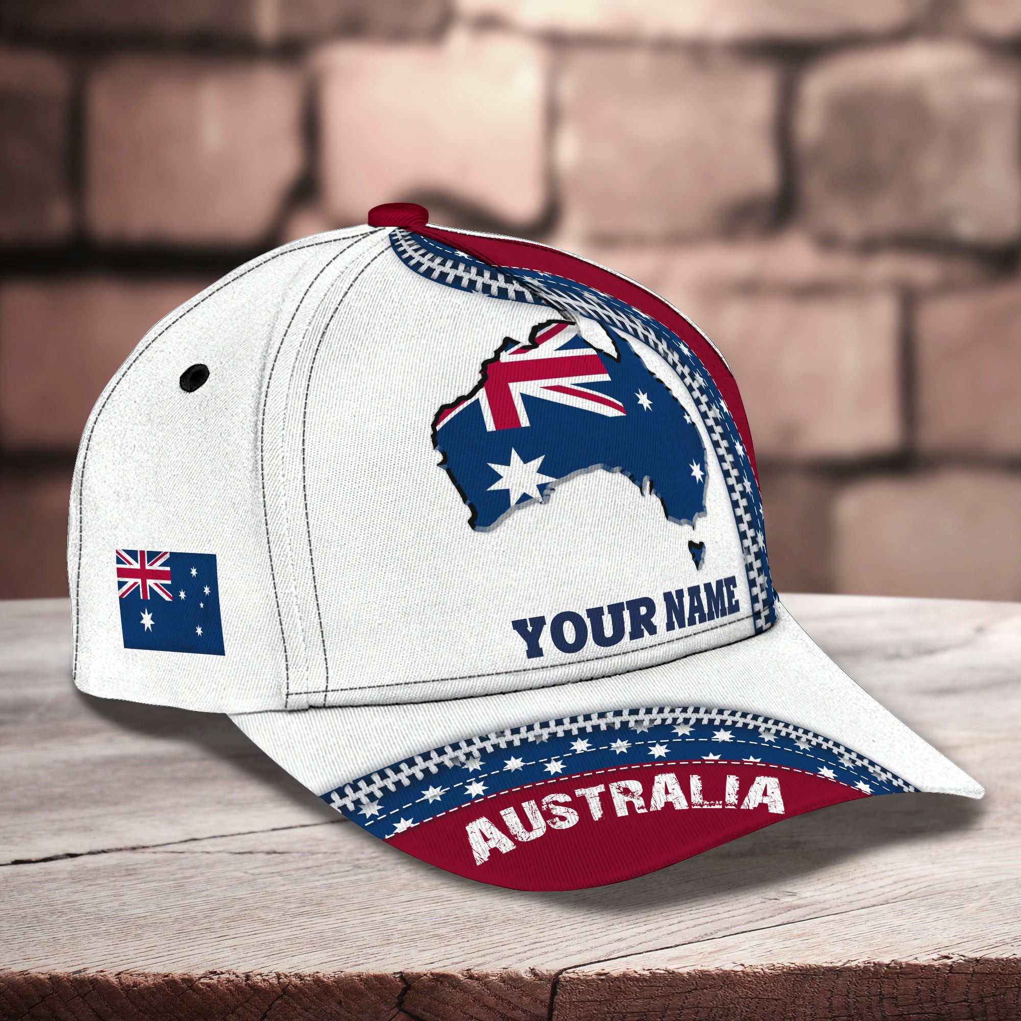 Custom Classic Cap - Personalized Name Cap - Australia Trucker Hats Custom Hats Gifts For Men & Women